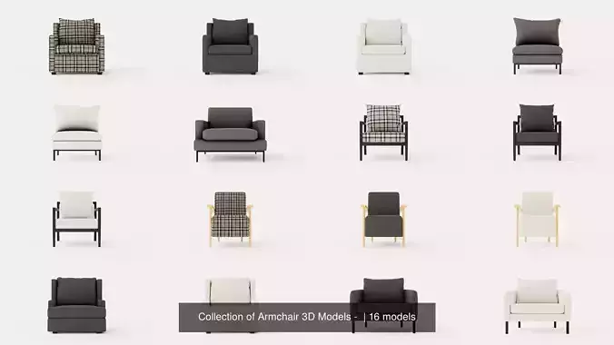 Collection of Armchair 3D Models -  
