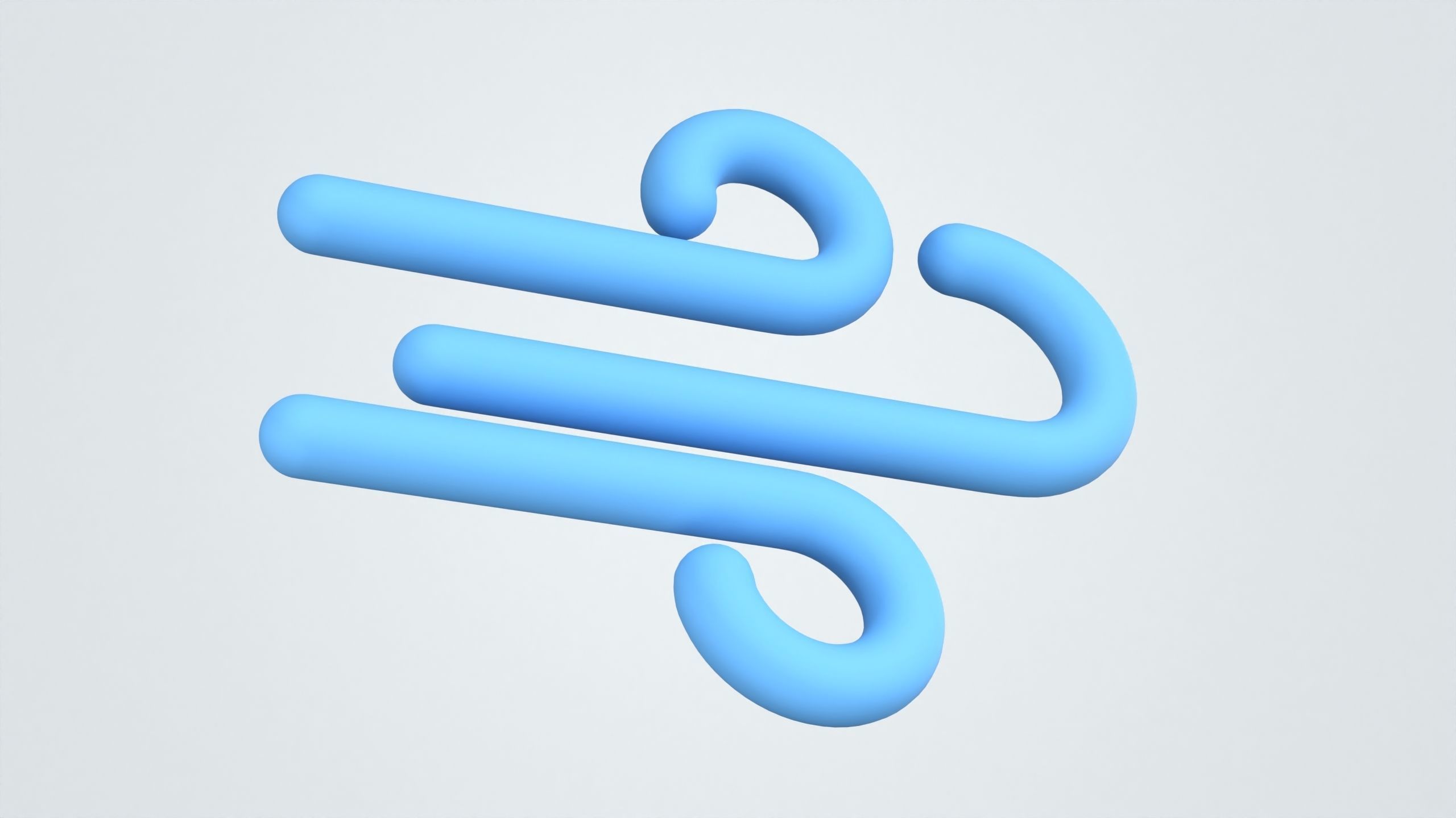 Windy Weather 3D Icon 3D model_3