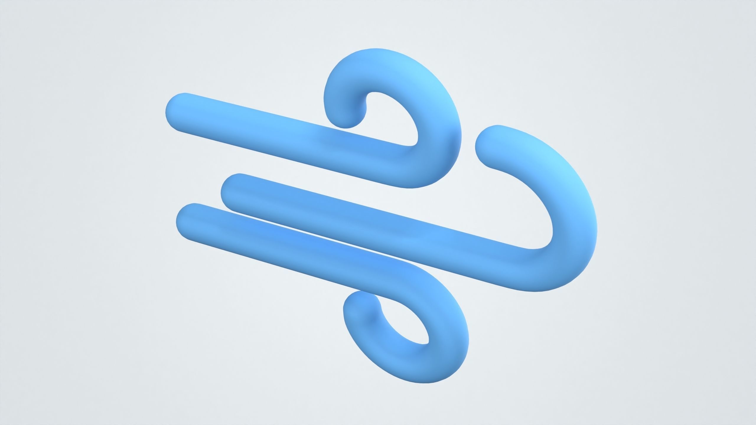 Windy Weather 3D Icon 3D model_4