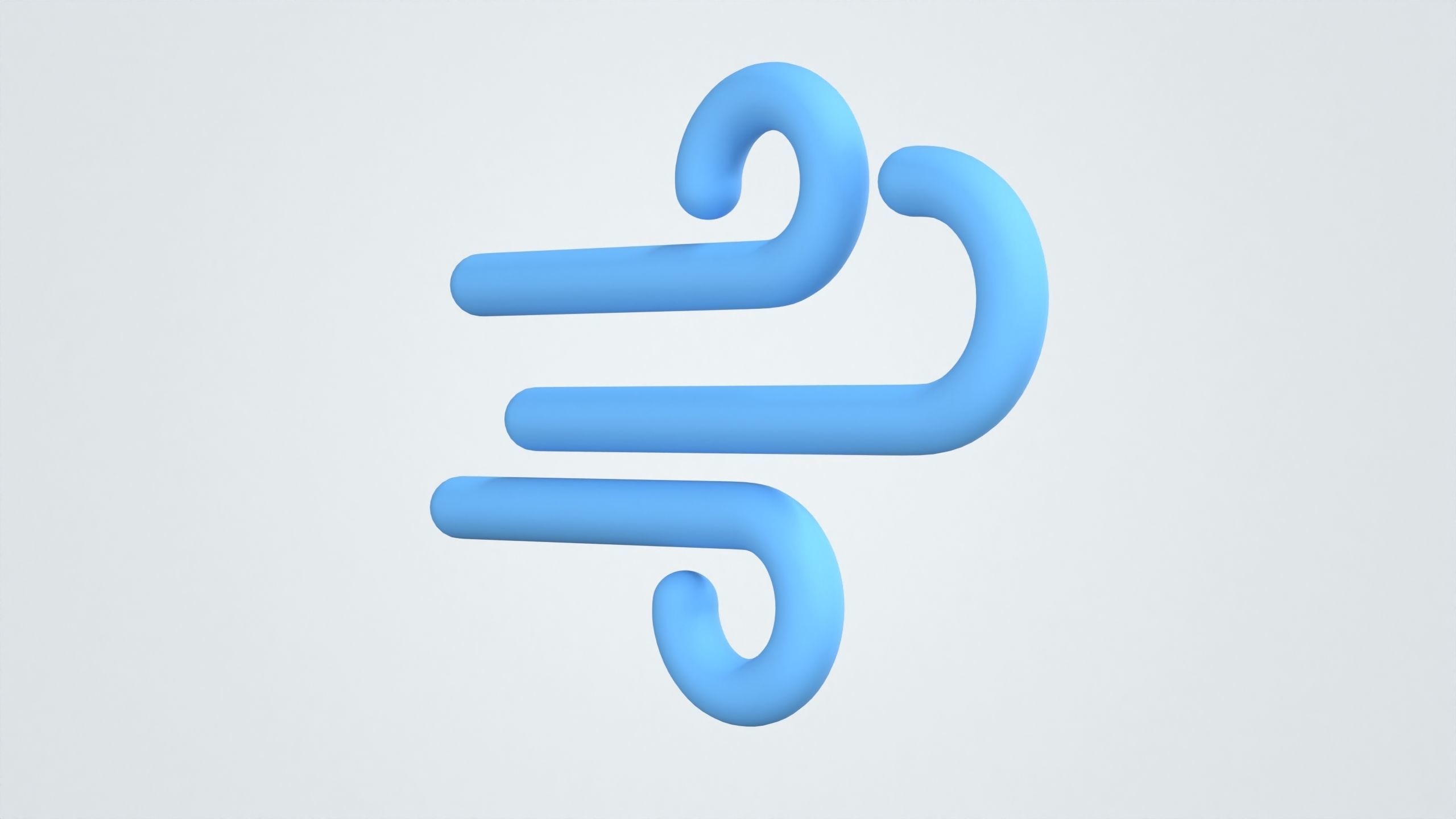 Windy Weather 3D Icon 3D model_2