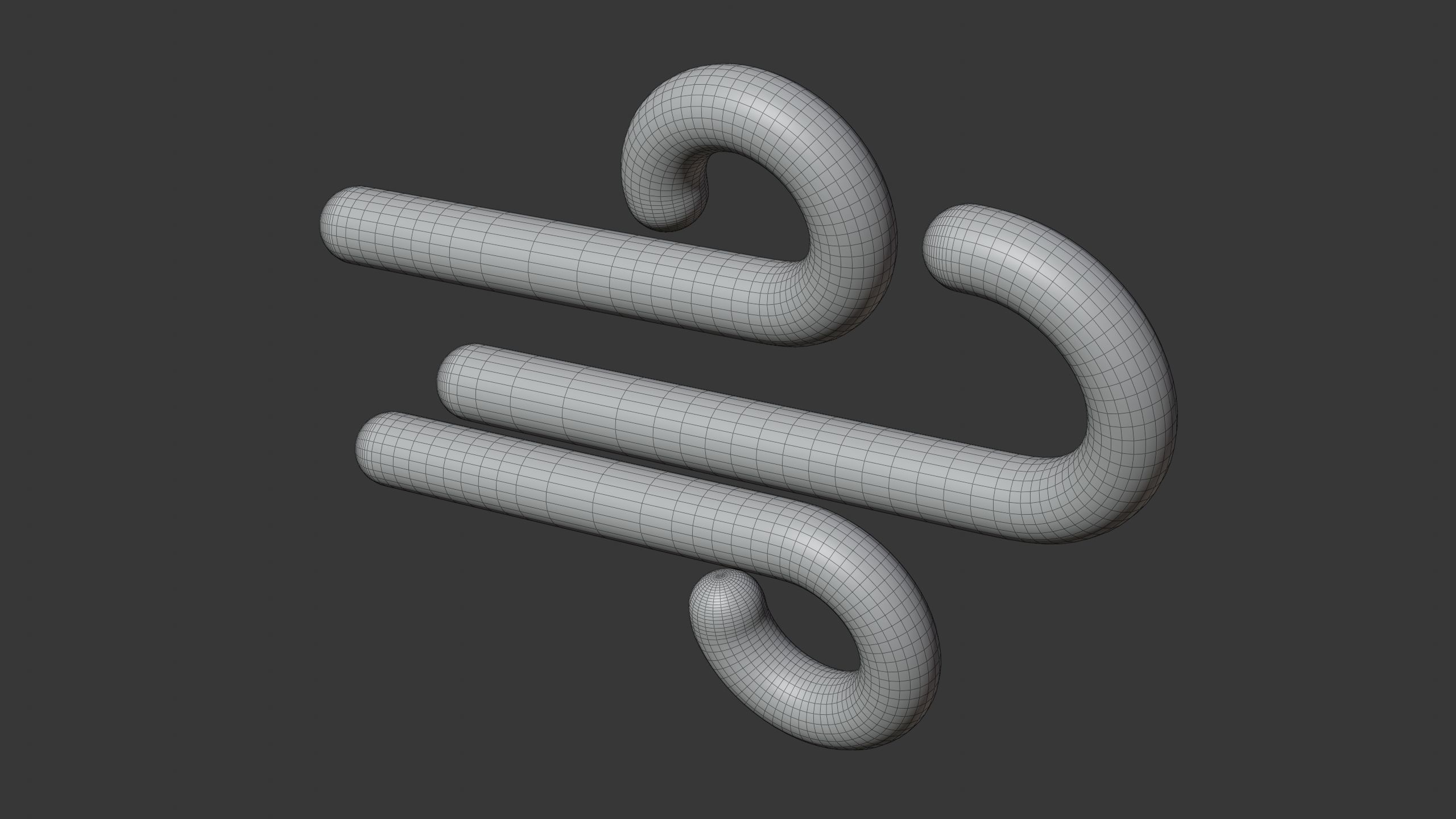 Windy Weather 3D Icon 3D model_8