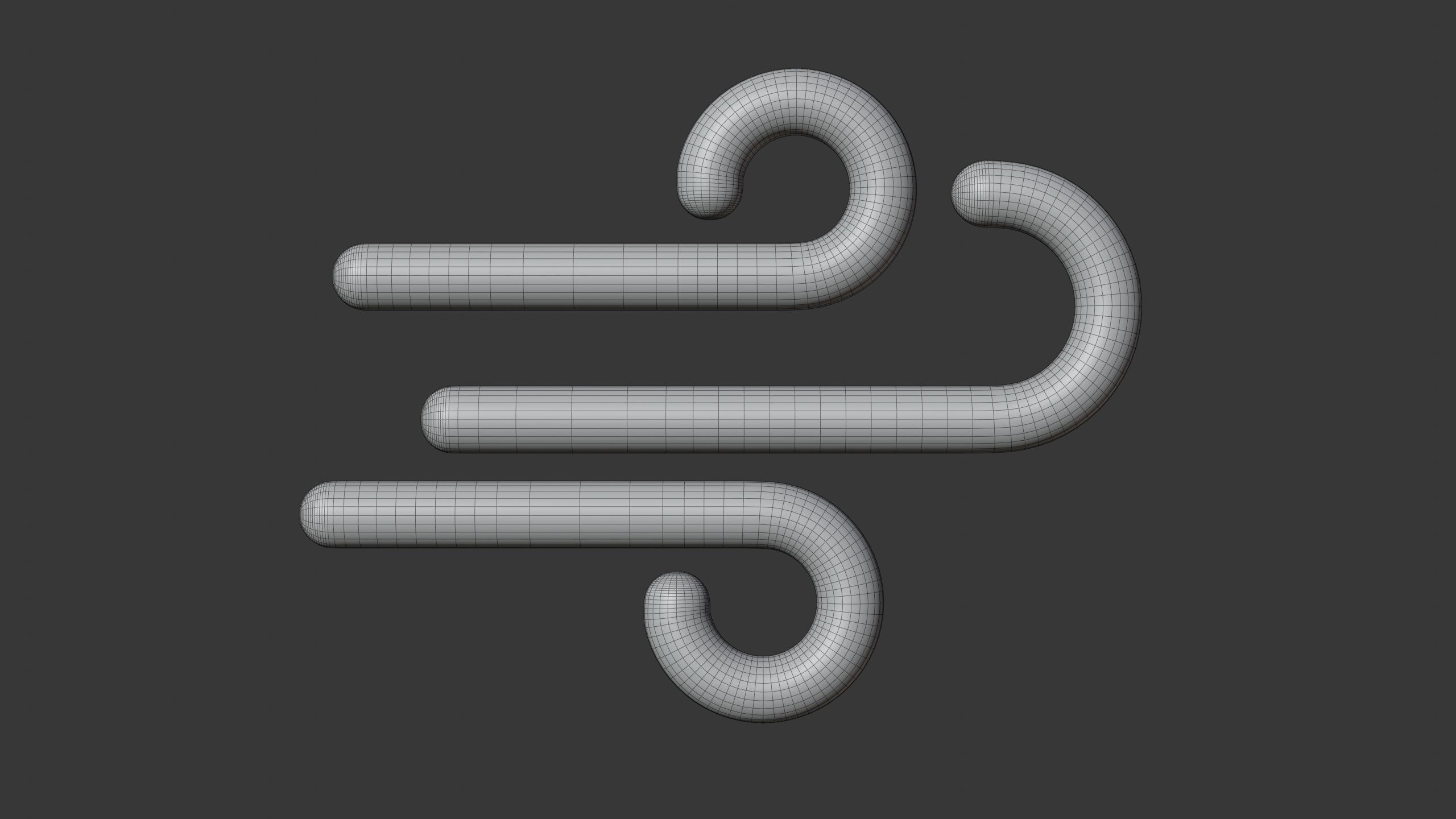 Windy Weather 3D Icon 3D model_5