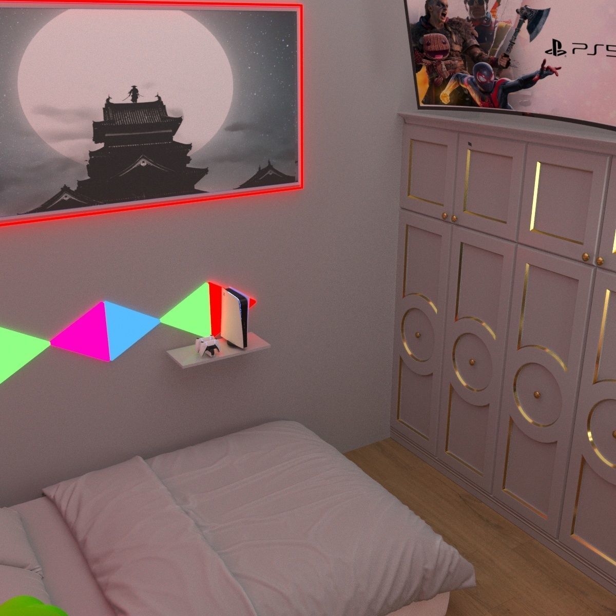 badroom   stream room  3D model_2