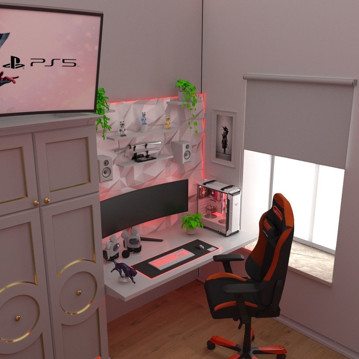 badroom   stream room  3D model_1