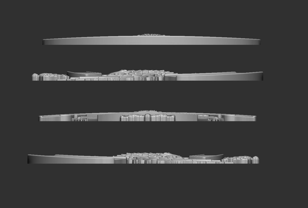 Coat of arms with eagle 3D print model_7