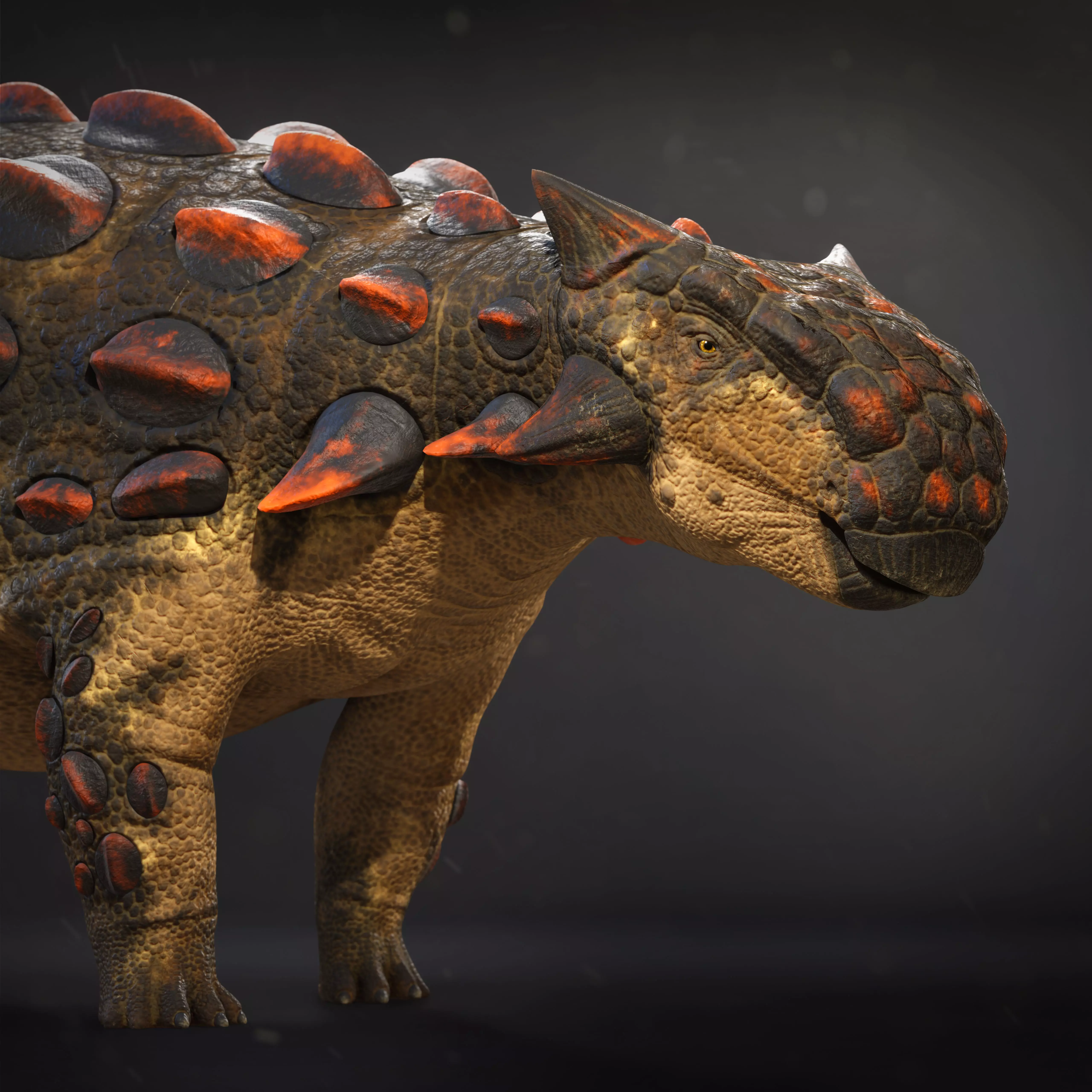 Ankylosaurus Rig asset Low-poly 3D model_0