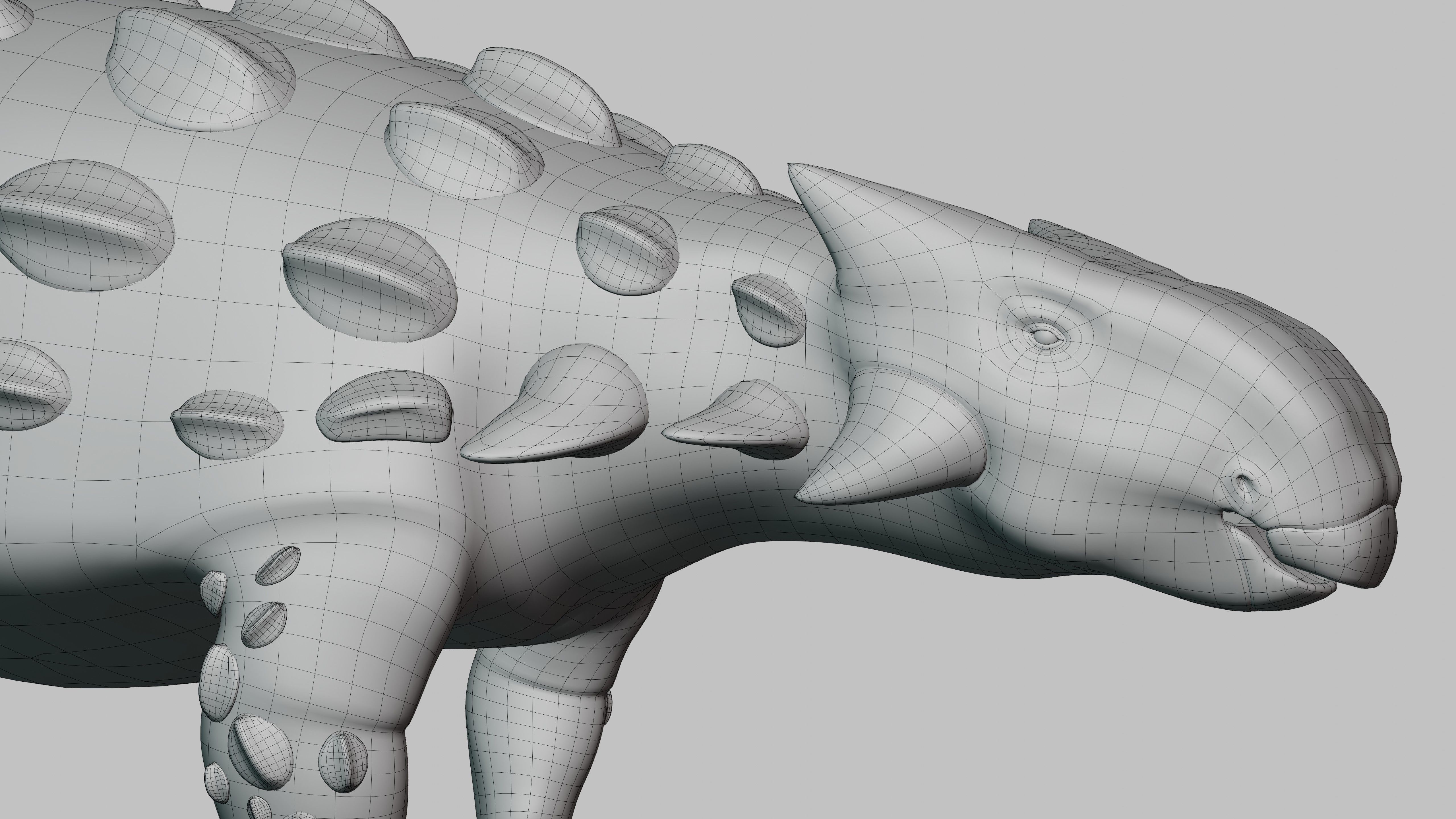 Ankylosaurus Rig asset Low-poly 3D model_14