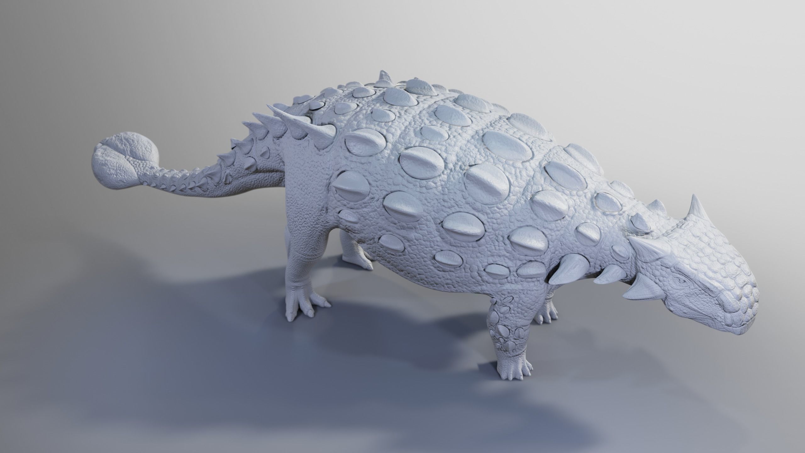 Ankylosaurus Rig asset Low-poly 3D model_11