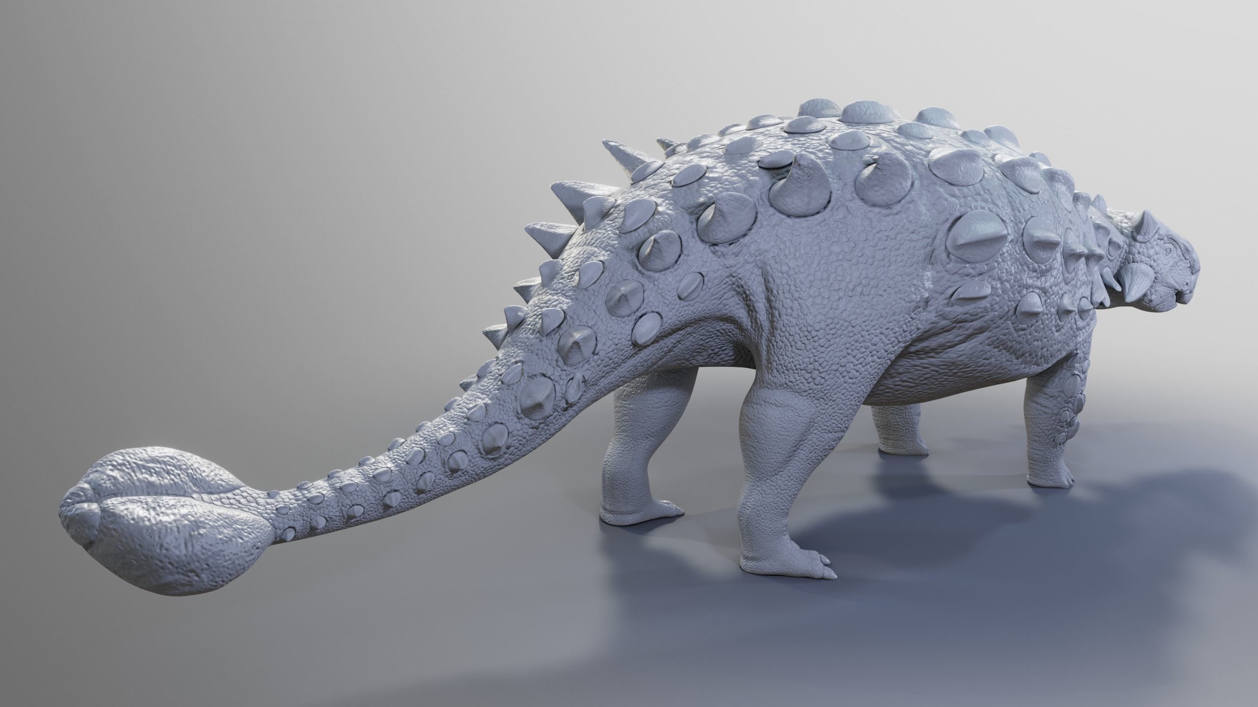 Ankylosaurus Rig asset Low-poly 3D model_10