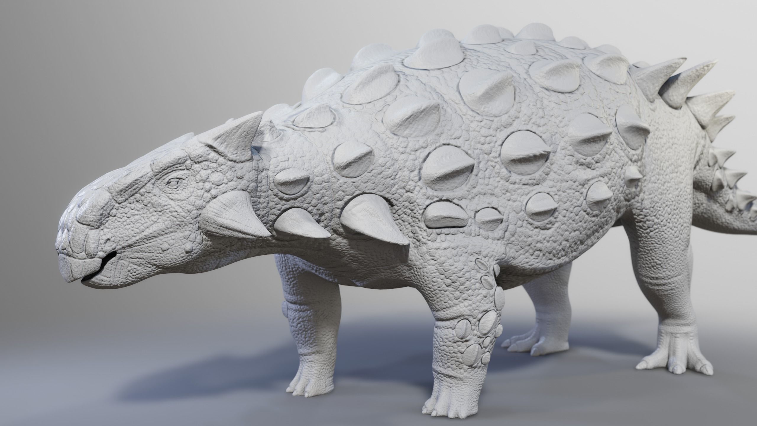 Ankylosaurus Rig asset Low-poly 3D model_9