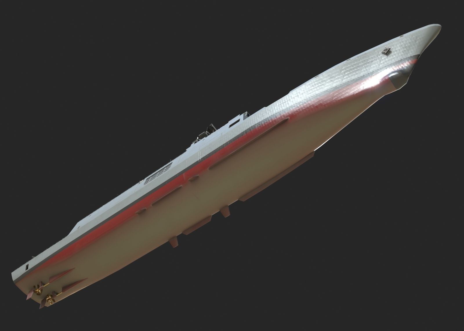 INS Shivalik-class Frigate Type P17 Project 17 Frigate Low-poly 3D model_11