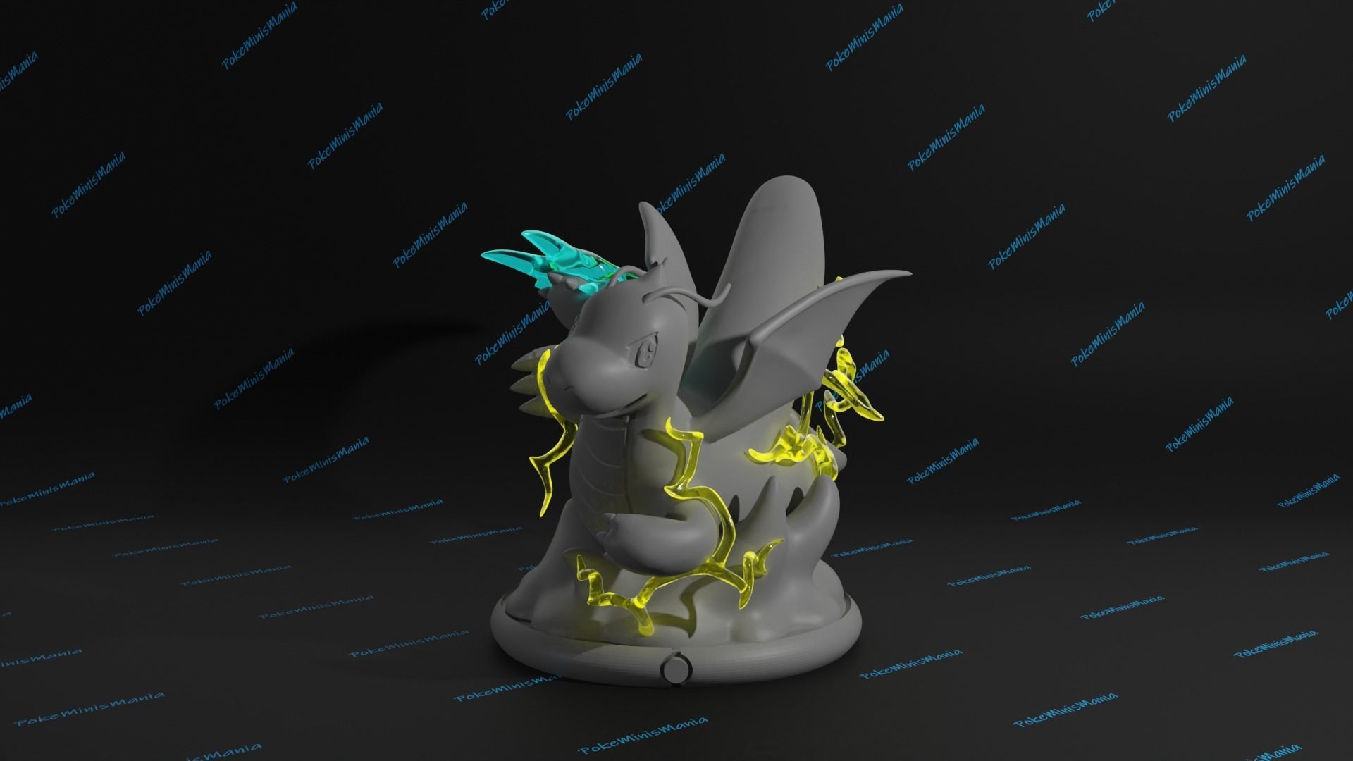 Dragonite presupported 3D print model 3D print model_4