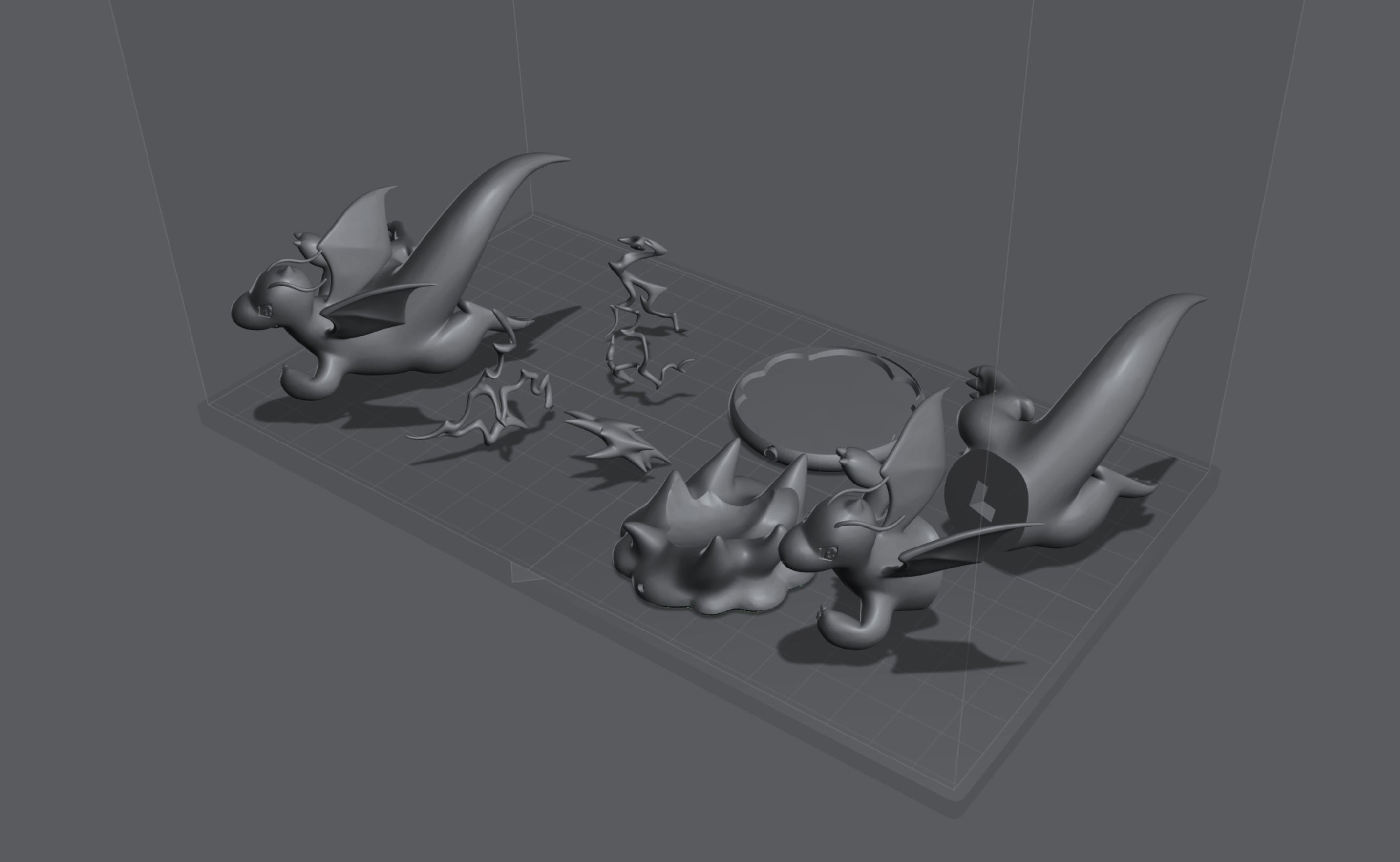 Dragonite presupported 3D print model 3D print model_8