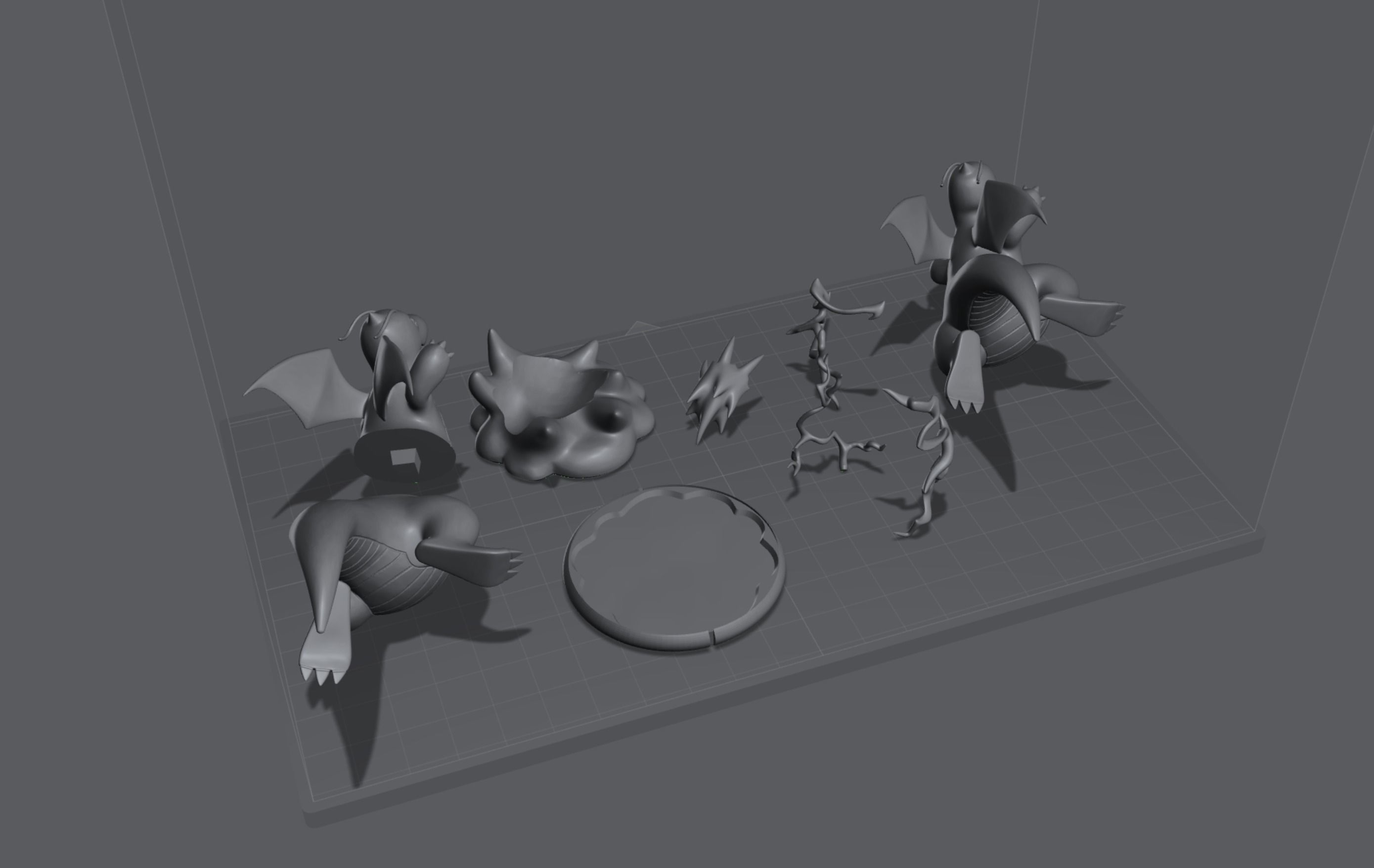 Dragonite presupported 3D print model 3D print model_9