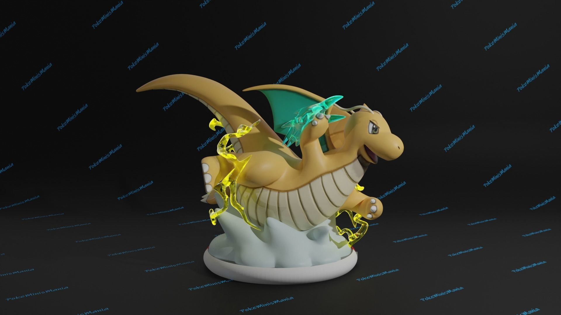 Dragonite presupported 3D print model 3D print model_2