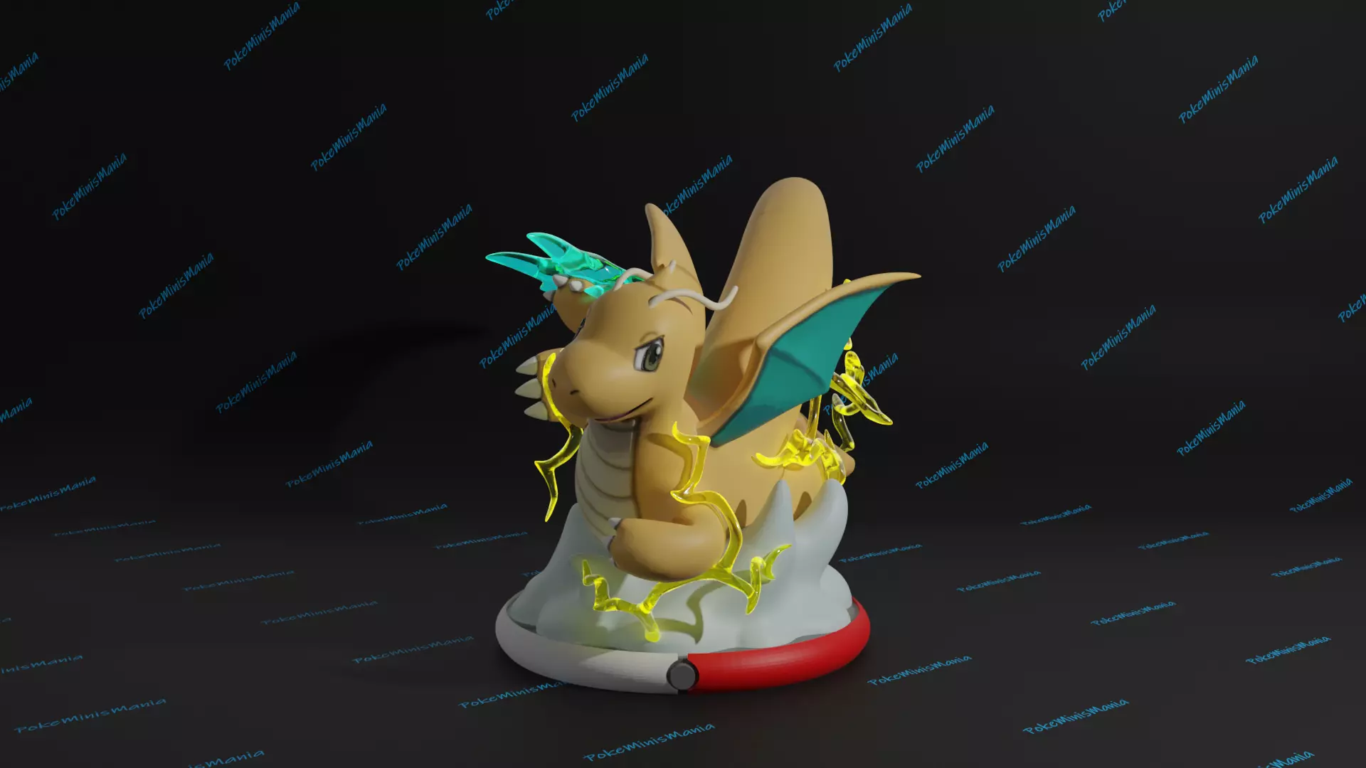 Dragonite presupported 3D print model 3D print model_0