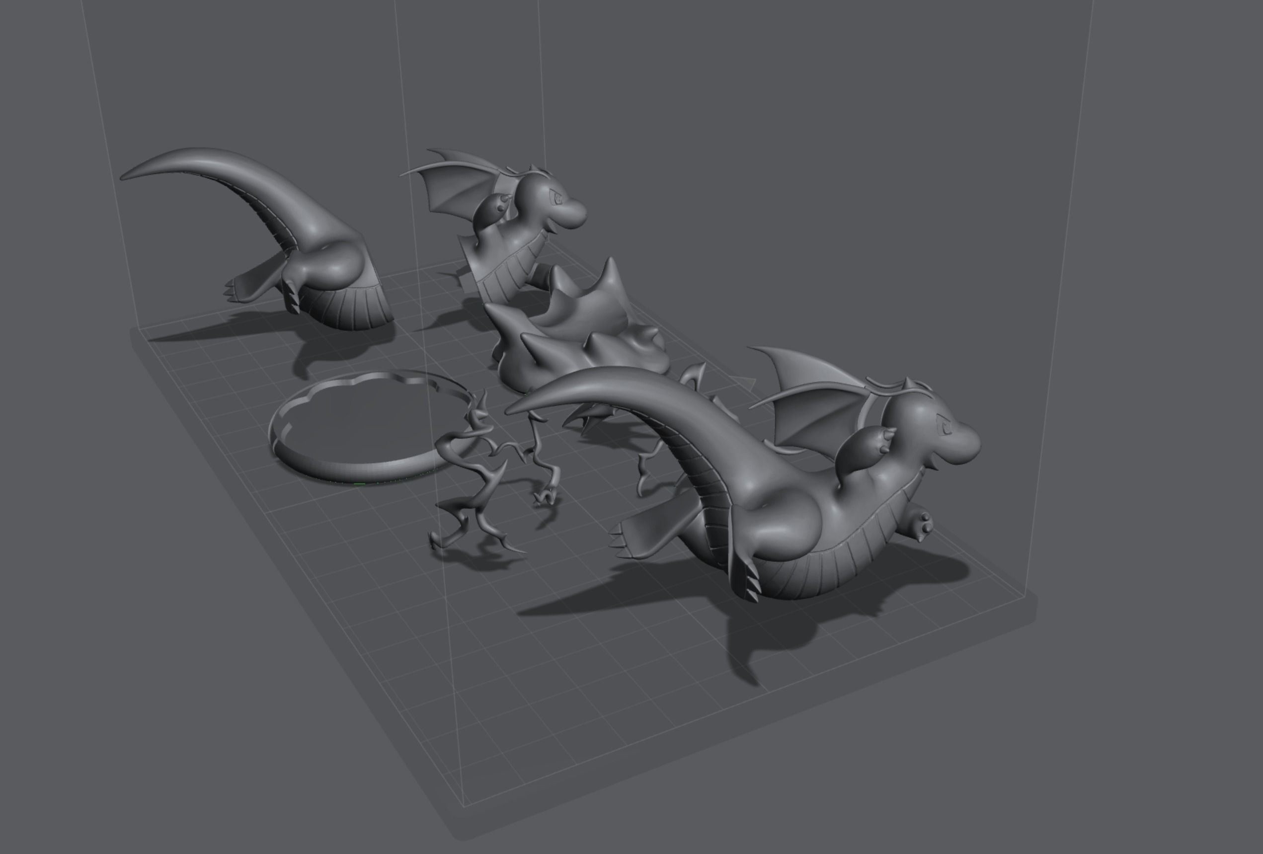 Dragonite presupported 3D print model 3D print model_10