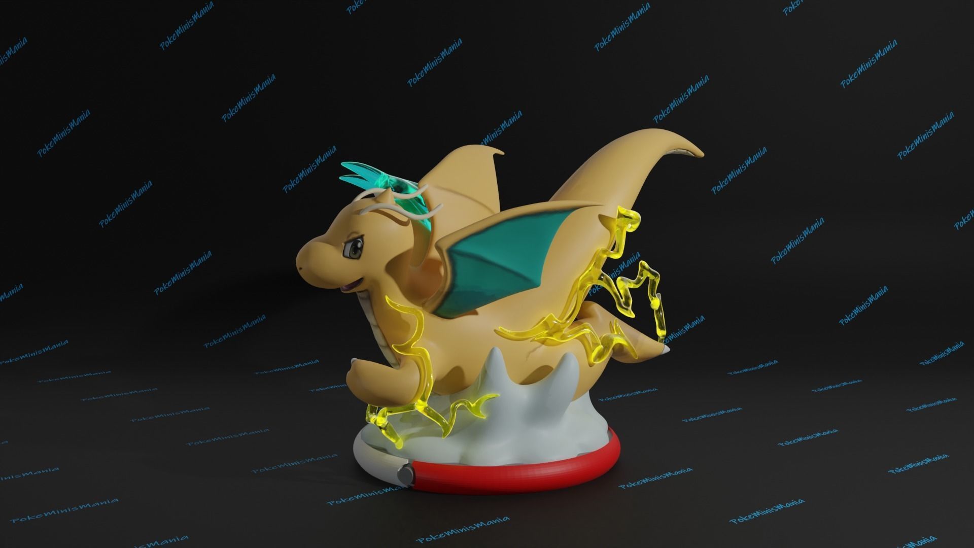 Dragonite presupported 3D print model 3D print model_1