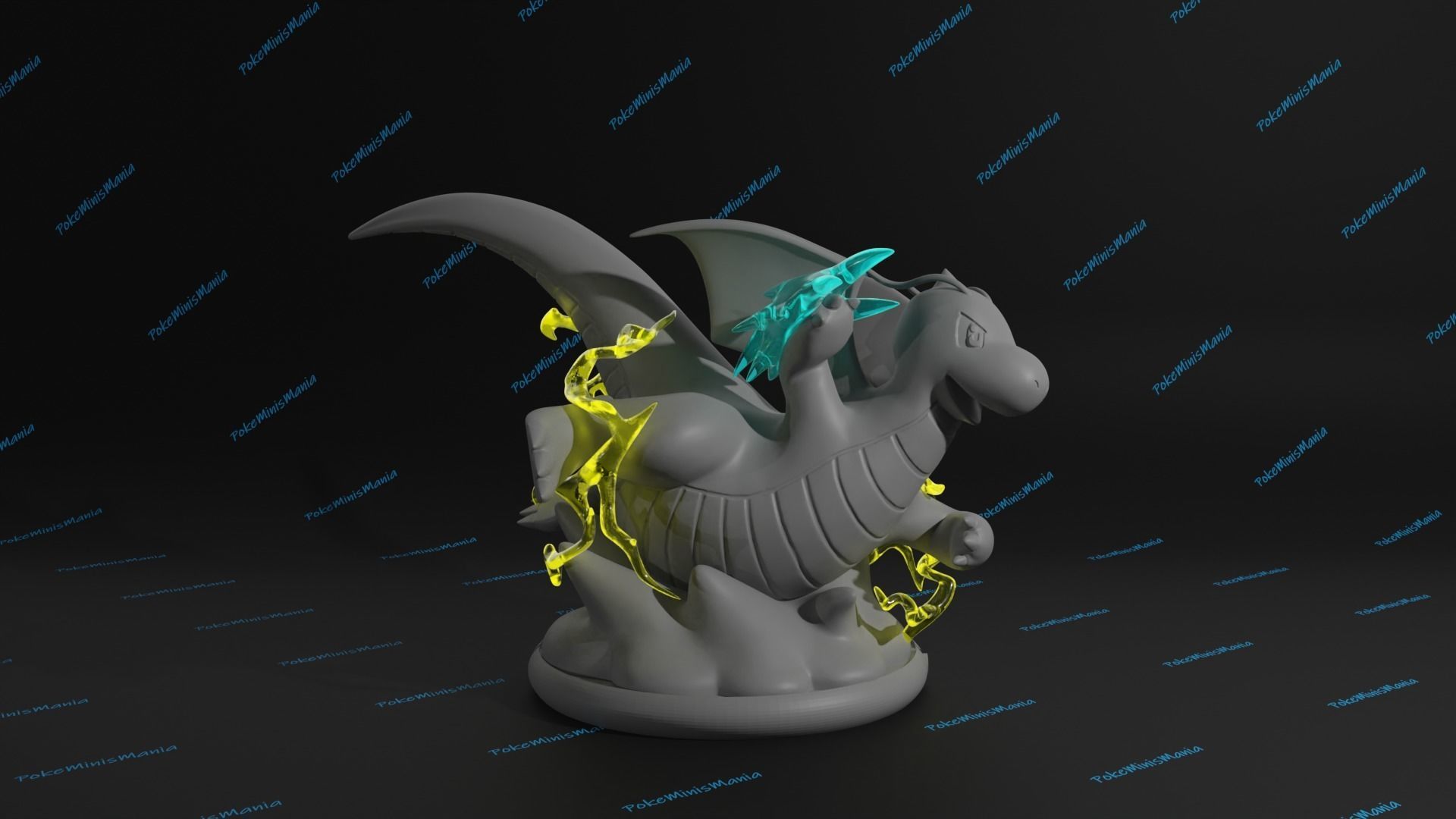 Dragonite presupported 3D print model 3D print model_6