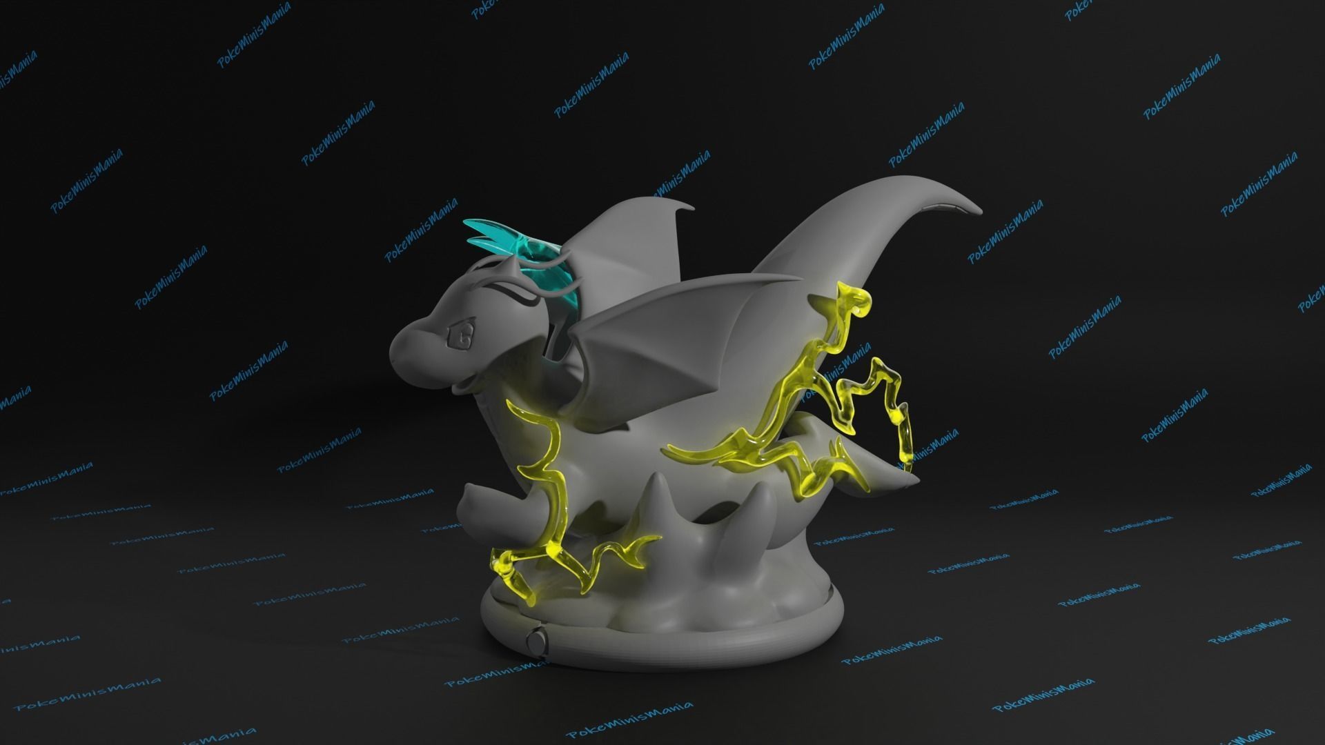 Dragonite presupported 3D print model 3D print model_5