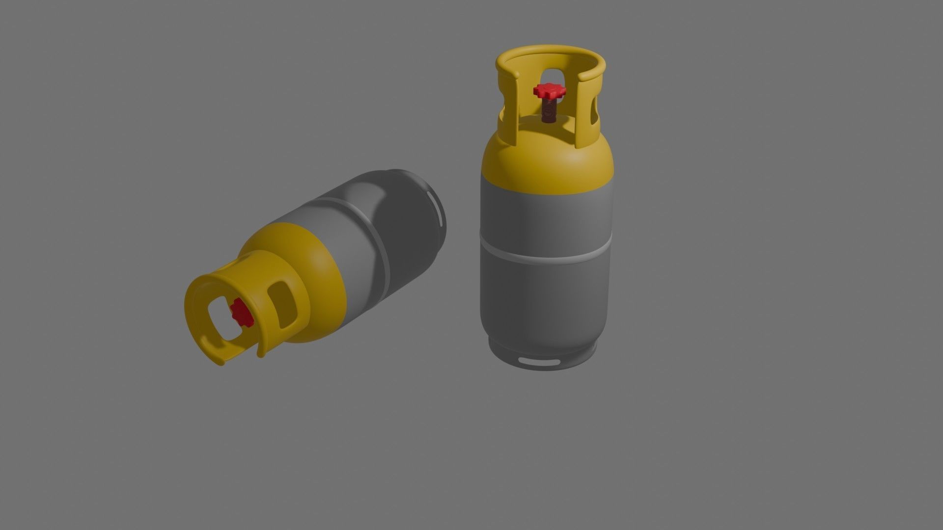 Gas Cylinder Low-poly 3D model_4
