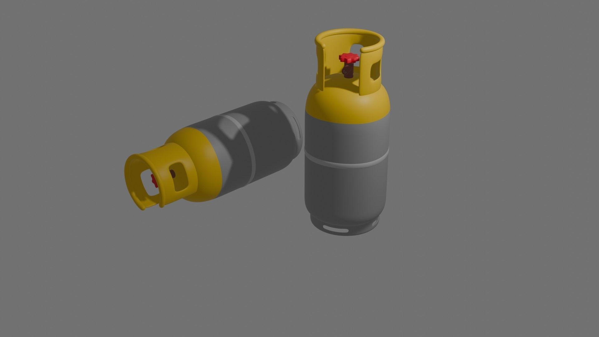 Gas Cylinder Low-poly 3D model_36