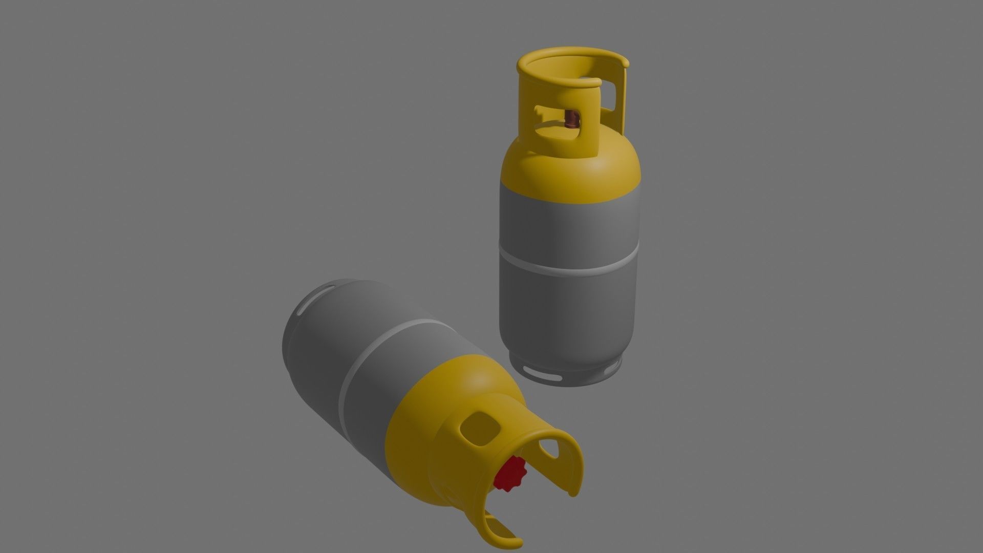 Gas Cylinder Low-poly 3D model_11