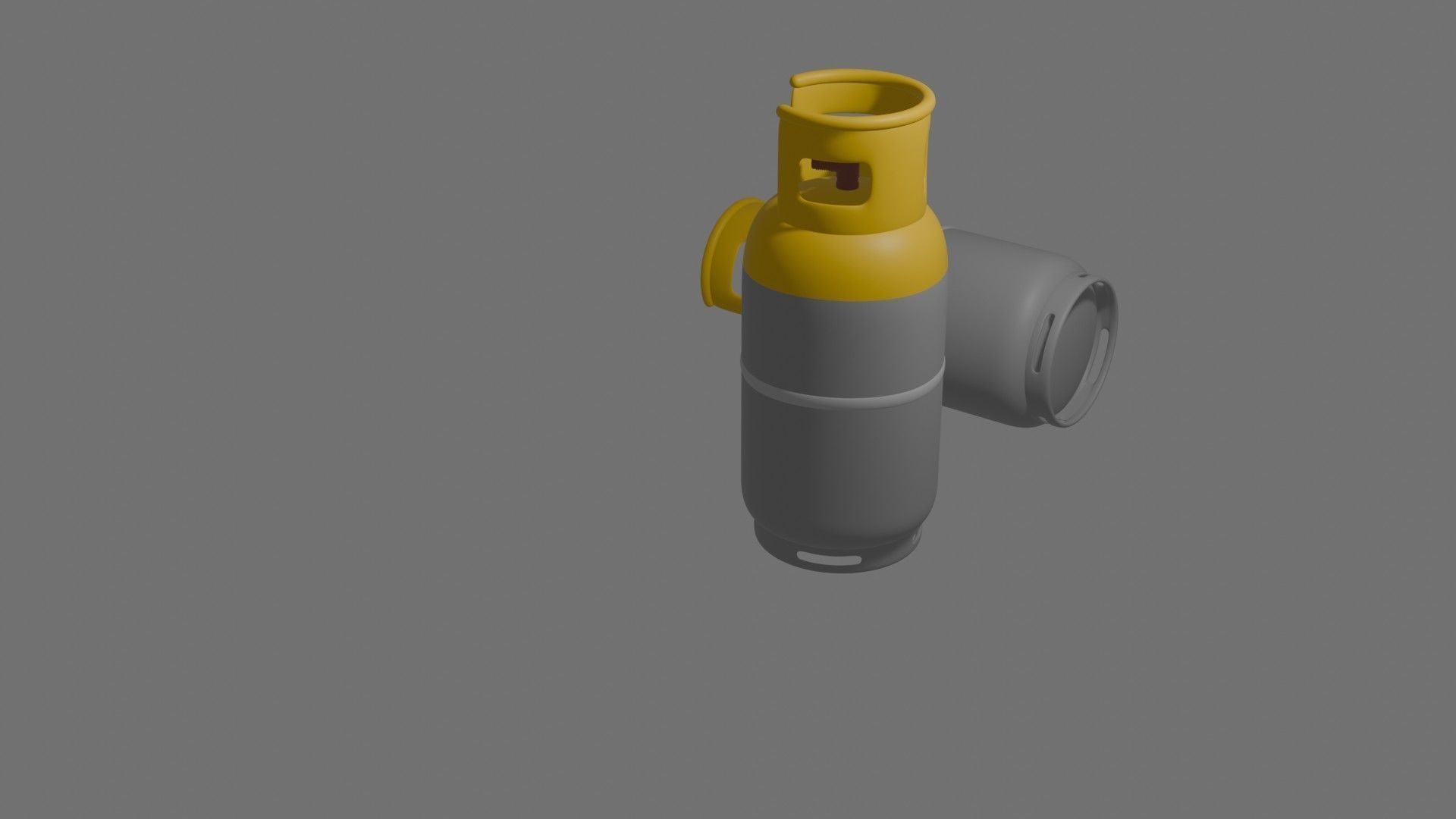 Gas Cylinder Low-poly 3D model_25