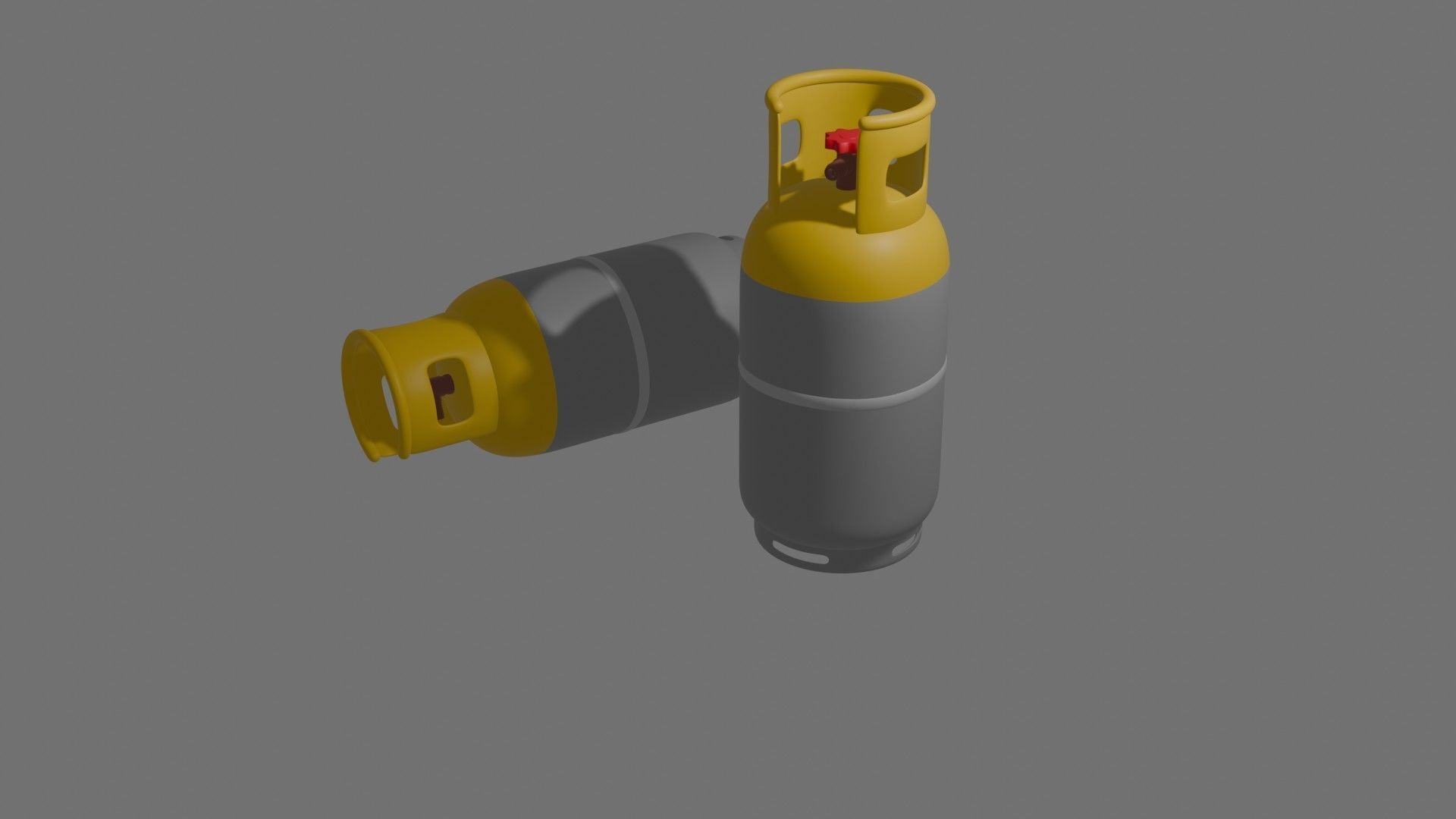 Gas Cylinder Low-poly 3D model_32