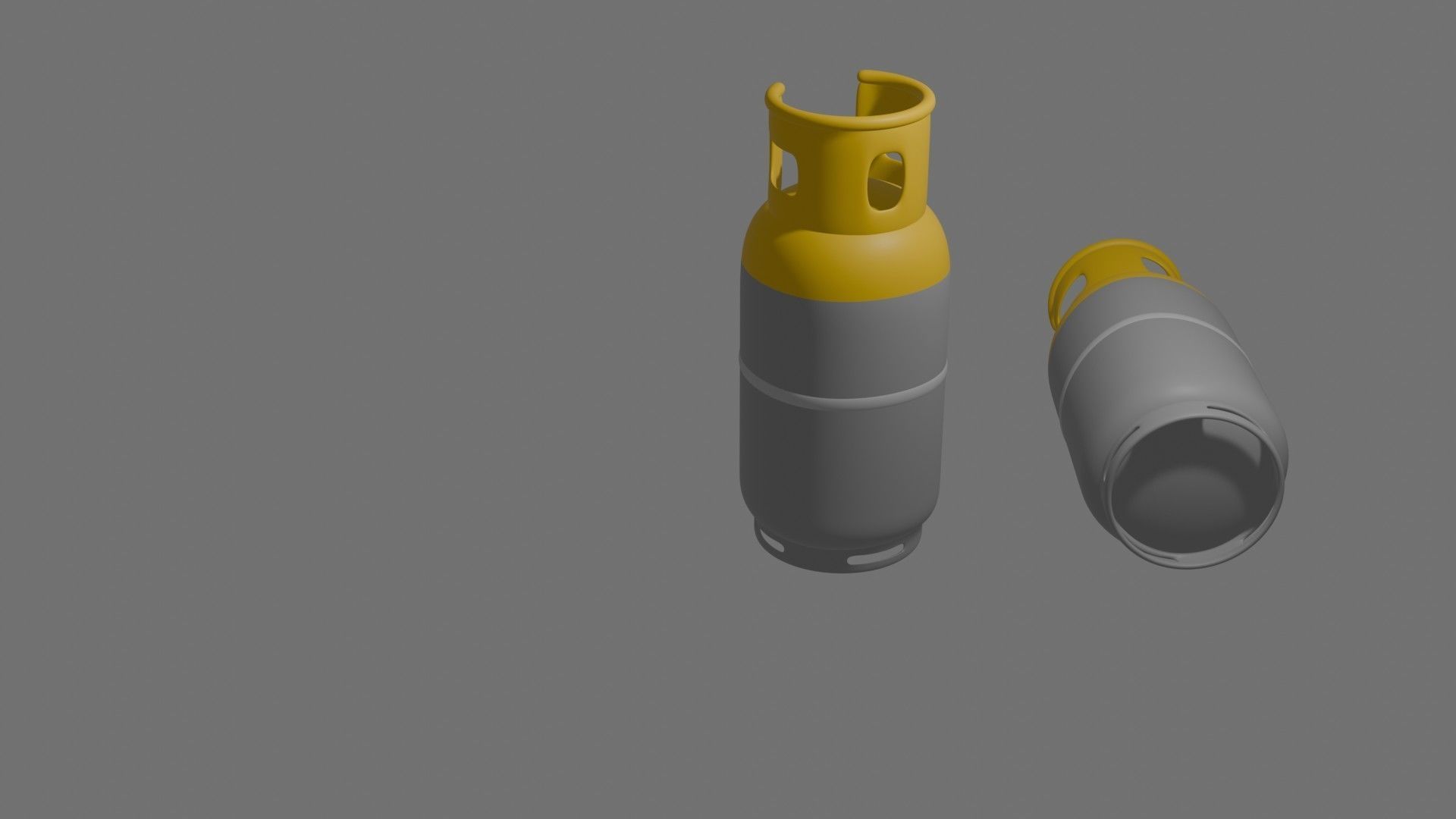 Gas Cylinder Low-poly 3D model_21