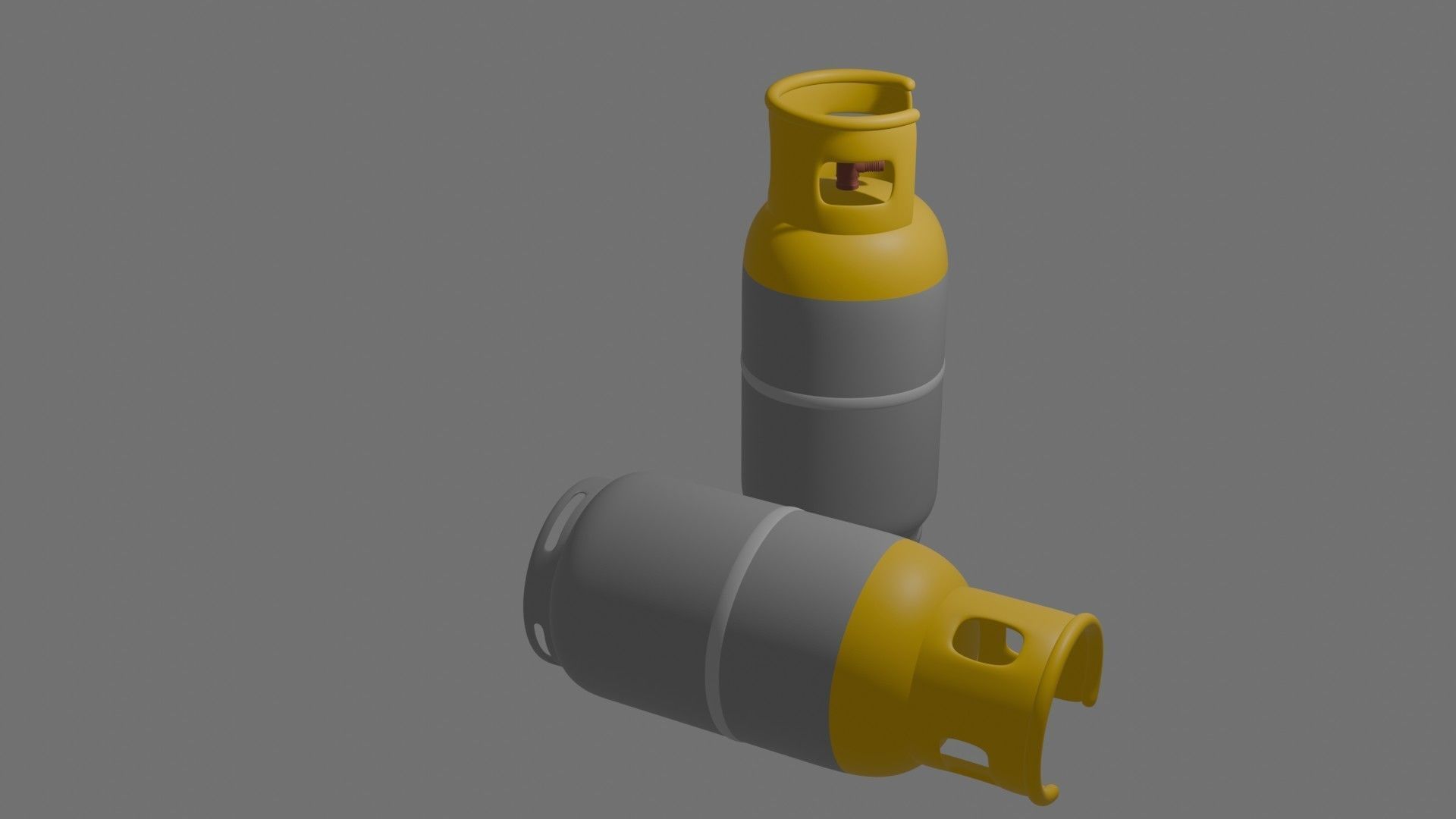 Gas Cylinder Low-poly 3D model_13