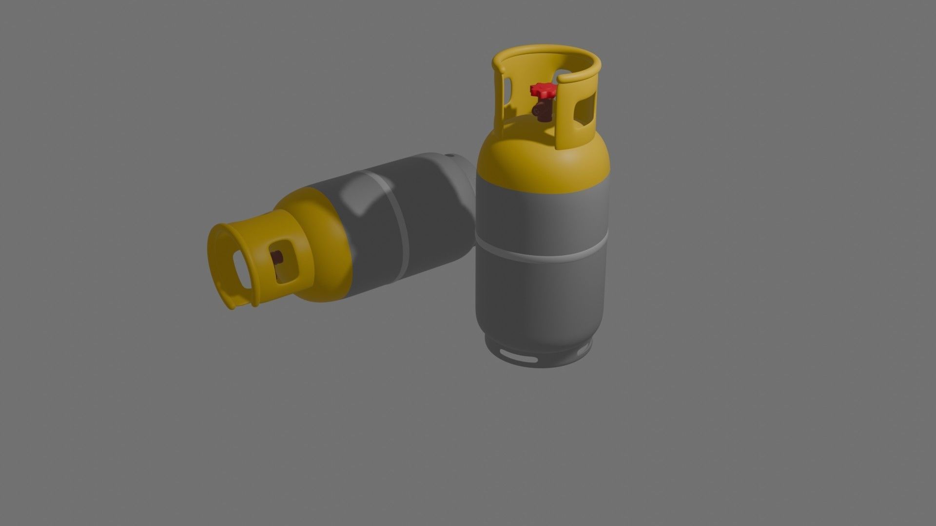 Gas Cylinder Low-poly 3D model_33