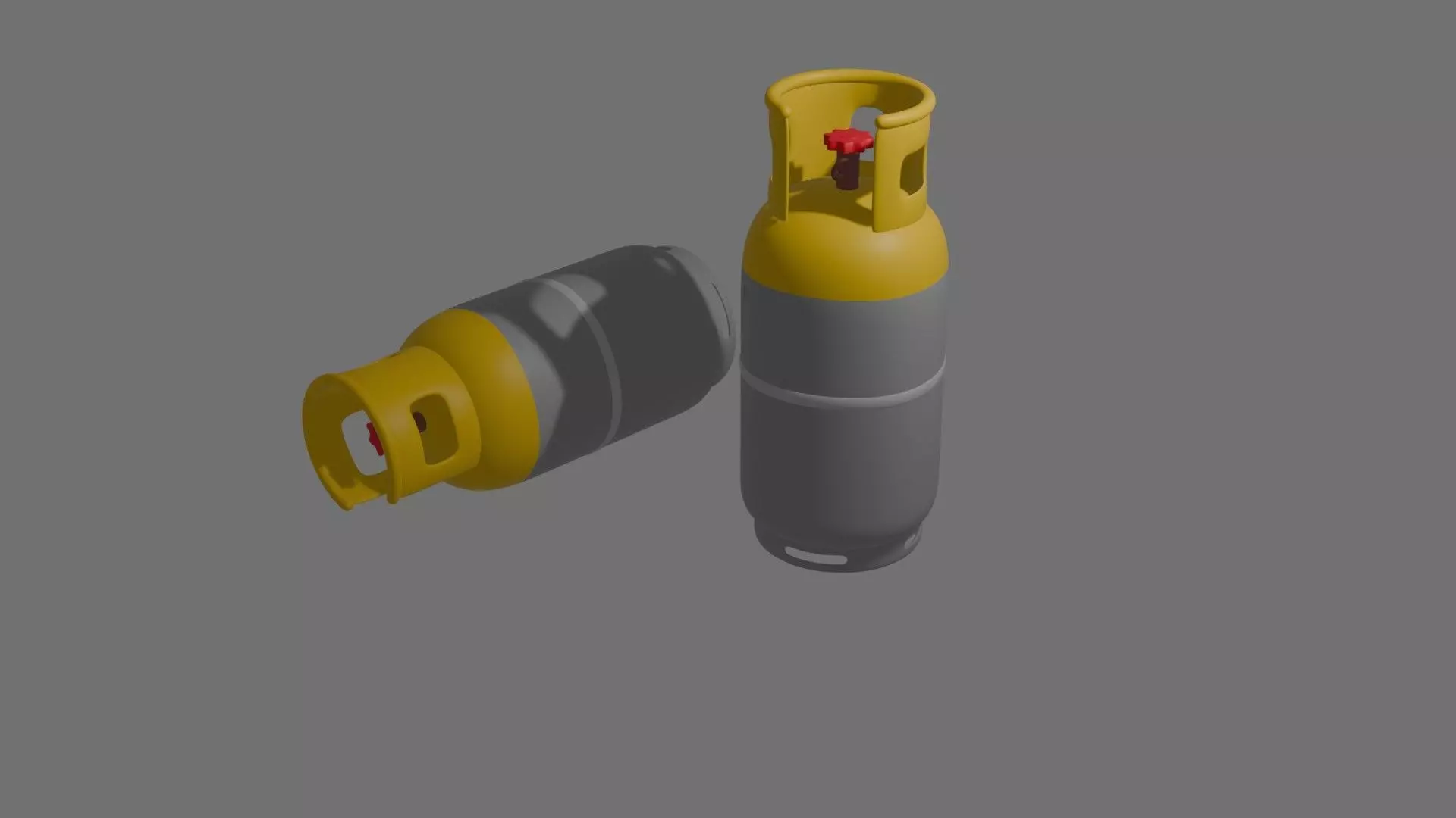 Gas Cylinder Low-poly 3D model_0