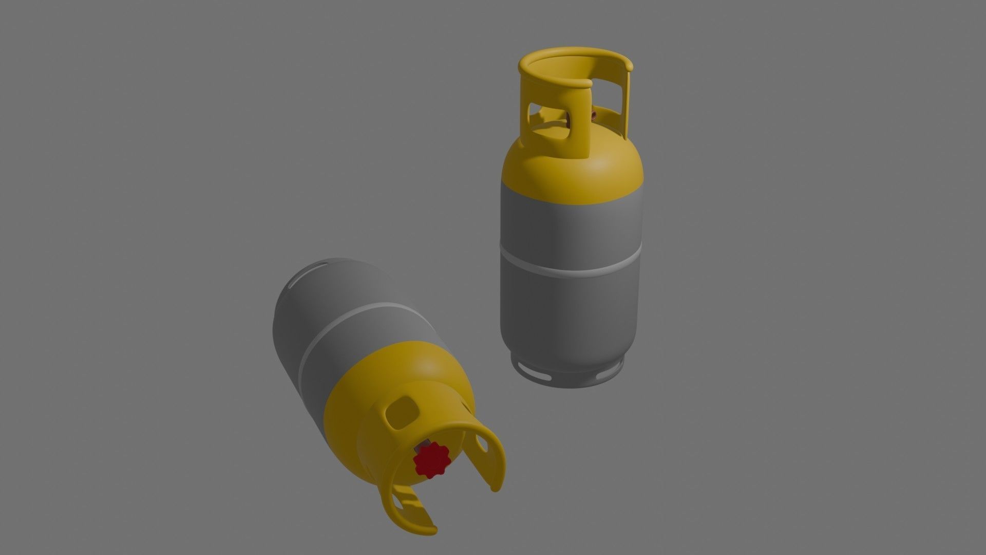 Gas Cylinder Low-poly 3D model_10