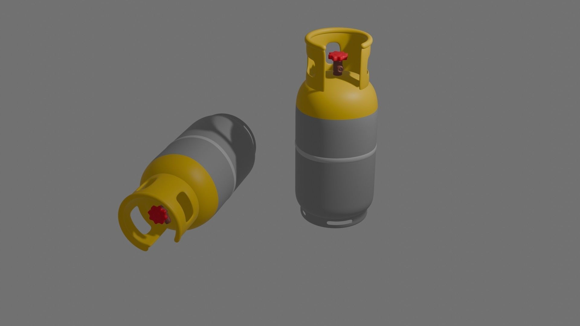 Gas Cylinder Low-poly 3D model_6