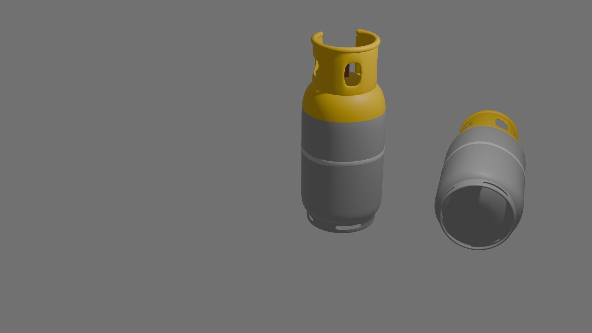 Gas Cylinder Low-poly 3D model_20