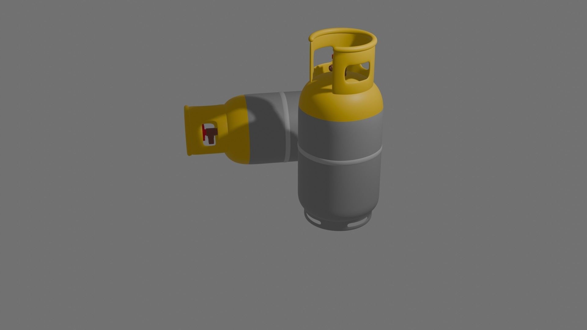 Gas Cylinder Low-poly 3D model_29