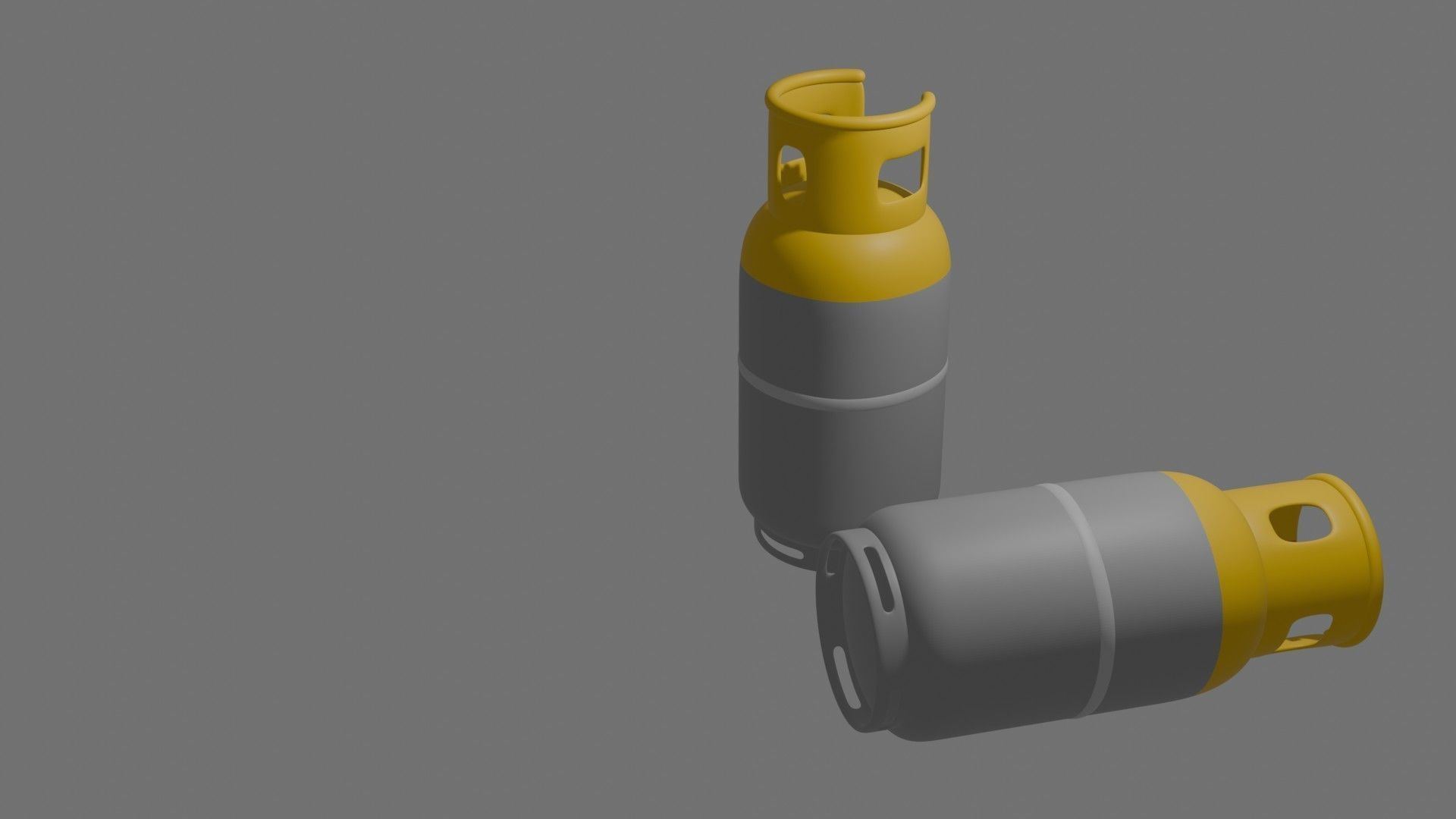 Gas Cylinder Low-poly 3D model_16