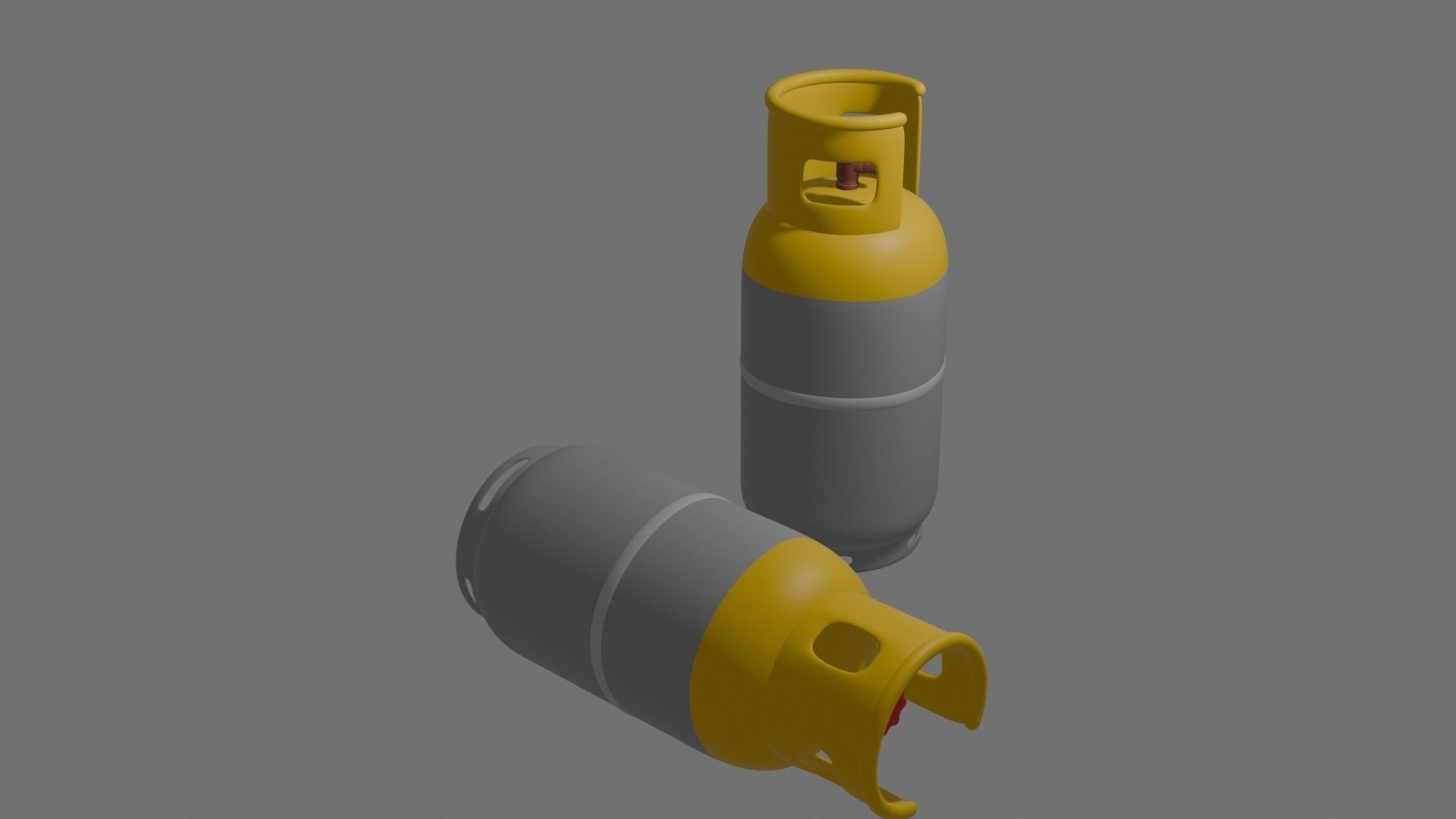 Gas Cylinder Low-poly 3D model_12