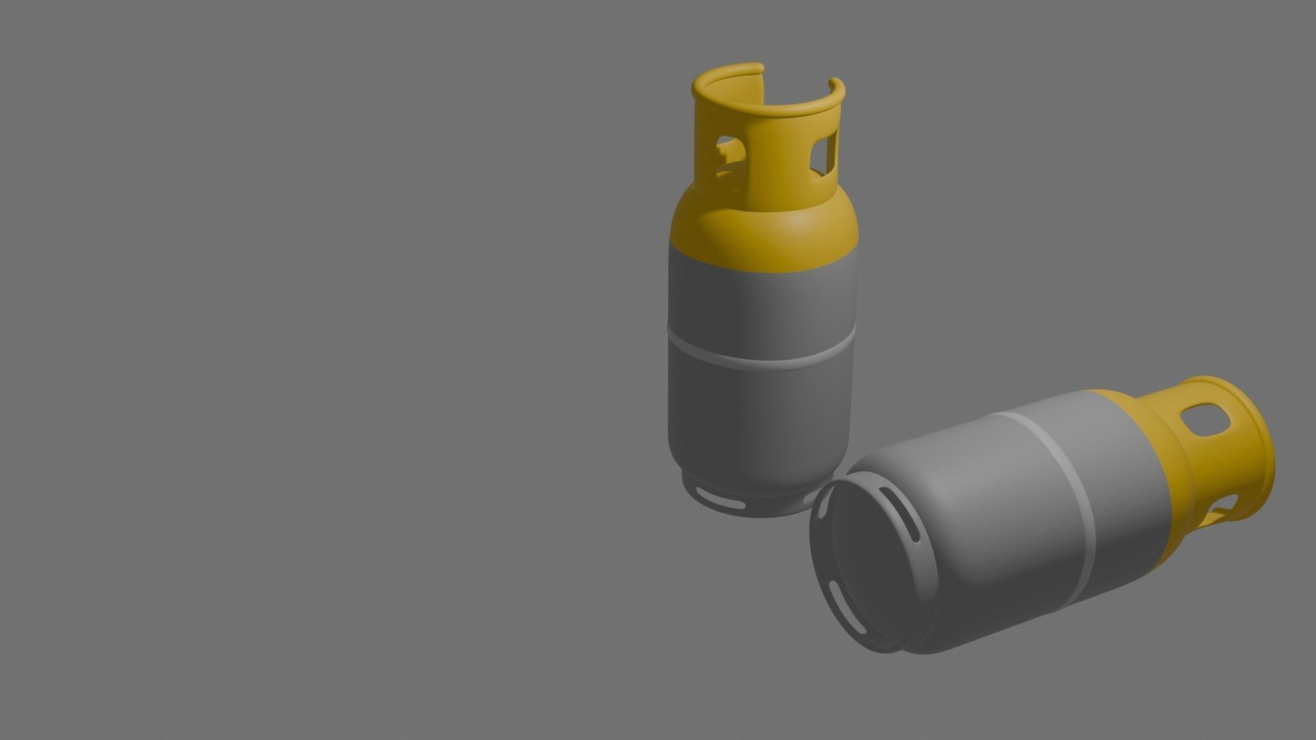 Gas Cylinder Low-poly 3D model_17