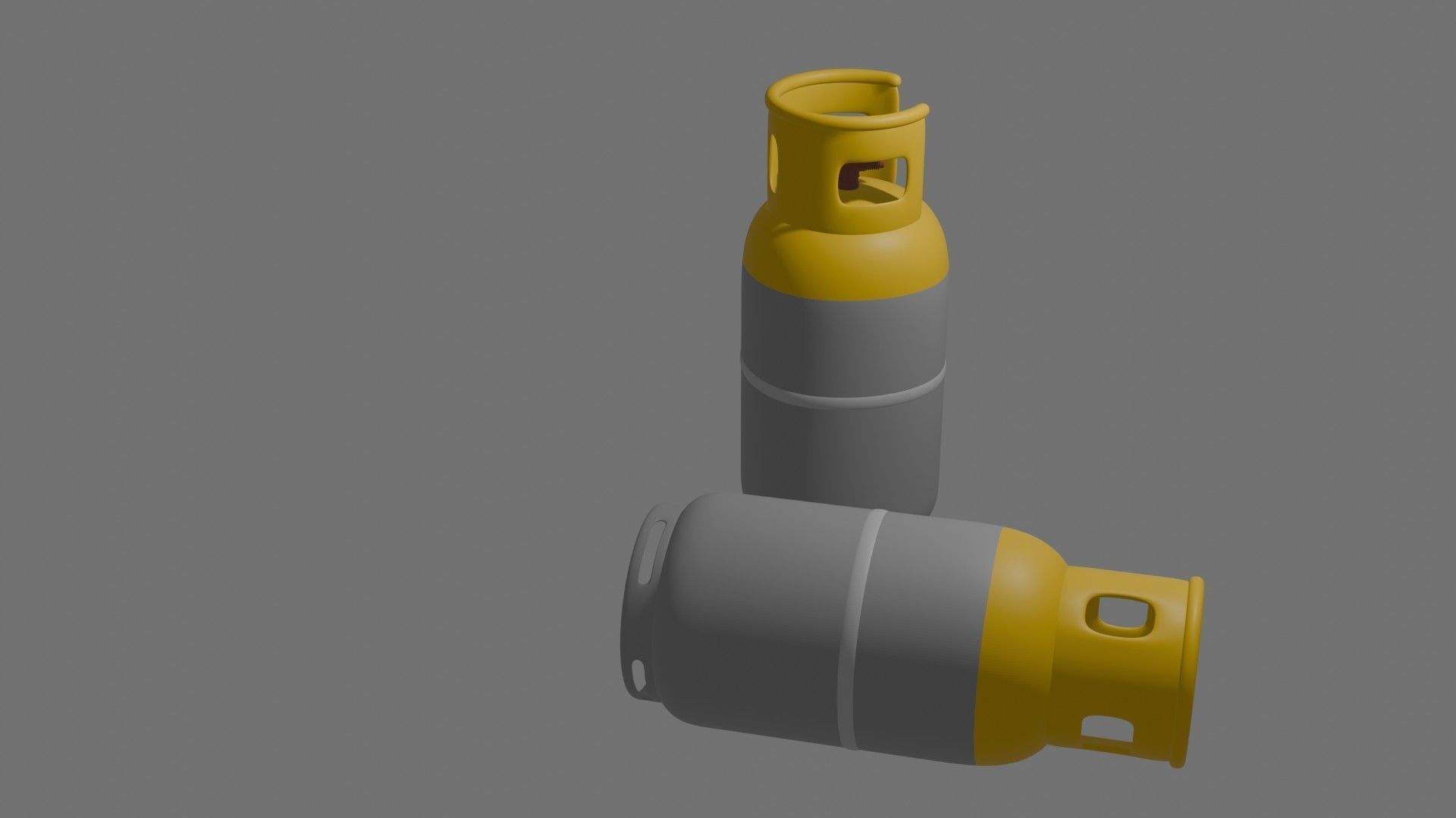 Gas Cylinder Low-poly 3D model_14