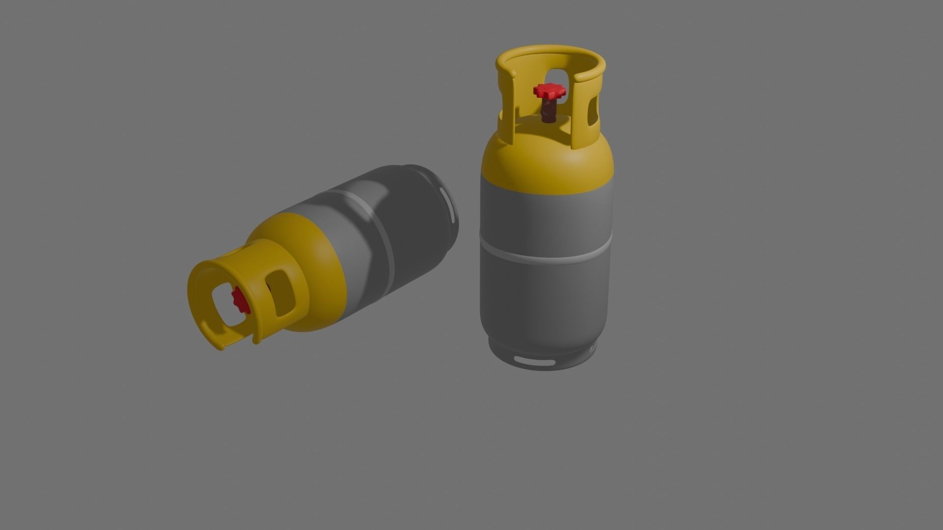 Gas Cylinder Low-poly 3D model_3