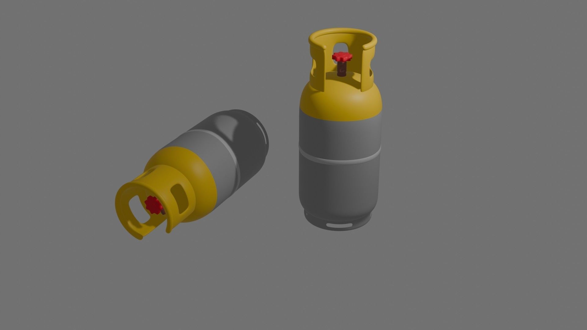 Gas Cylinder Low-poly 3D model_5