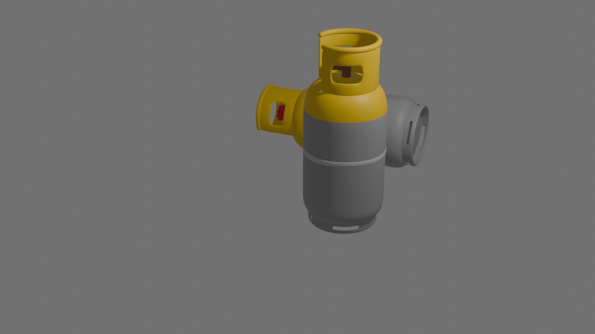 Gas Cylinder Low-poly 3D model_26