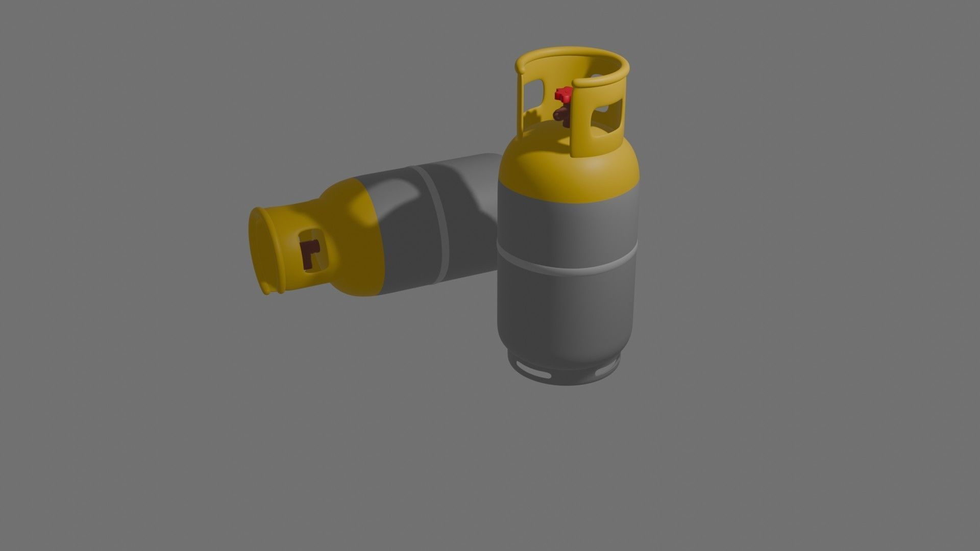 Gas Cylinder Low-poly 3D model_31