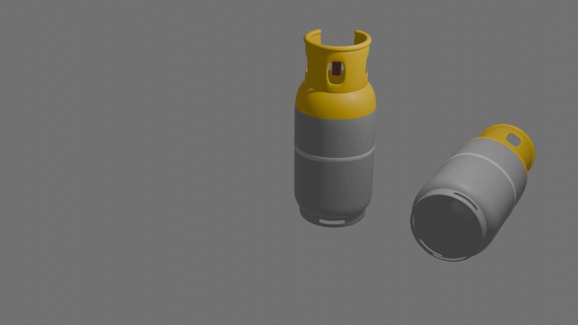 Gas Cylinder Low-poly 3D model_19