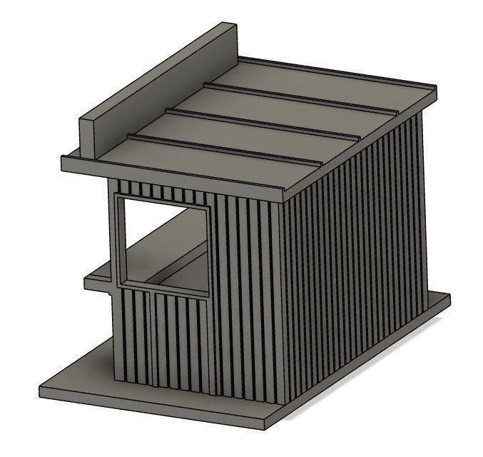 Food Booth - H0 Scale 3D print model_2