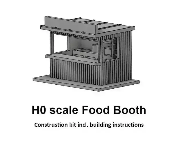 Food Booth - H0 Scale 3D print model