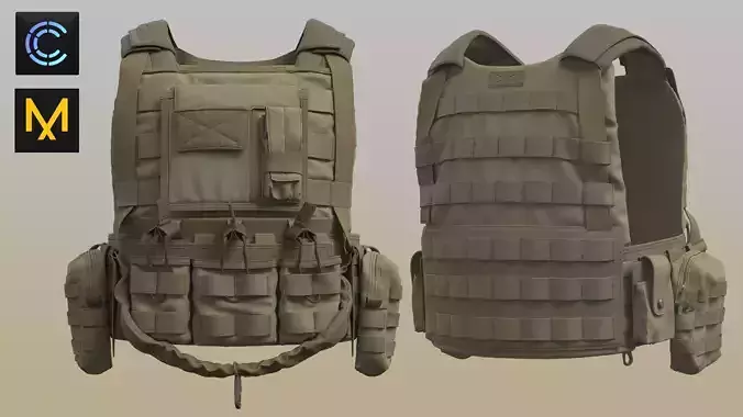 Military vest 3D model