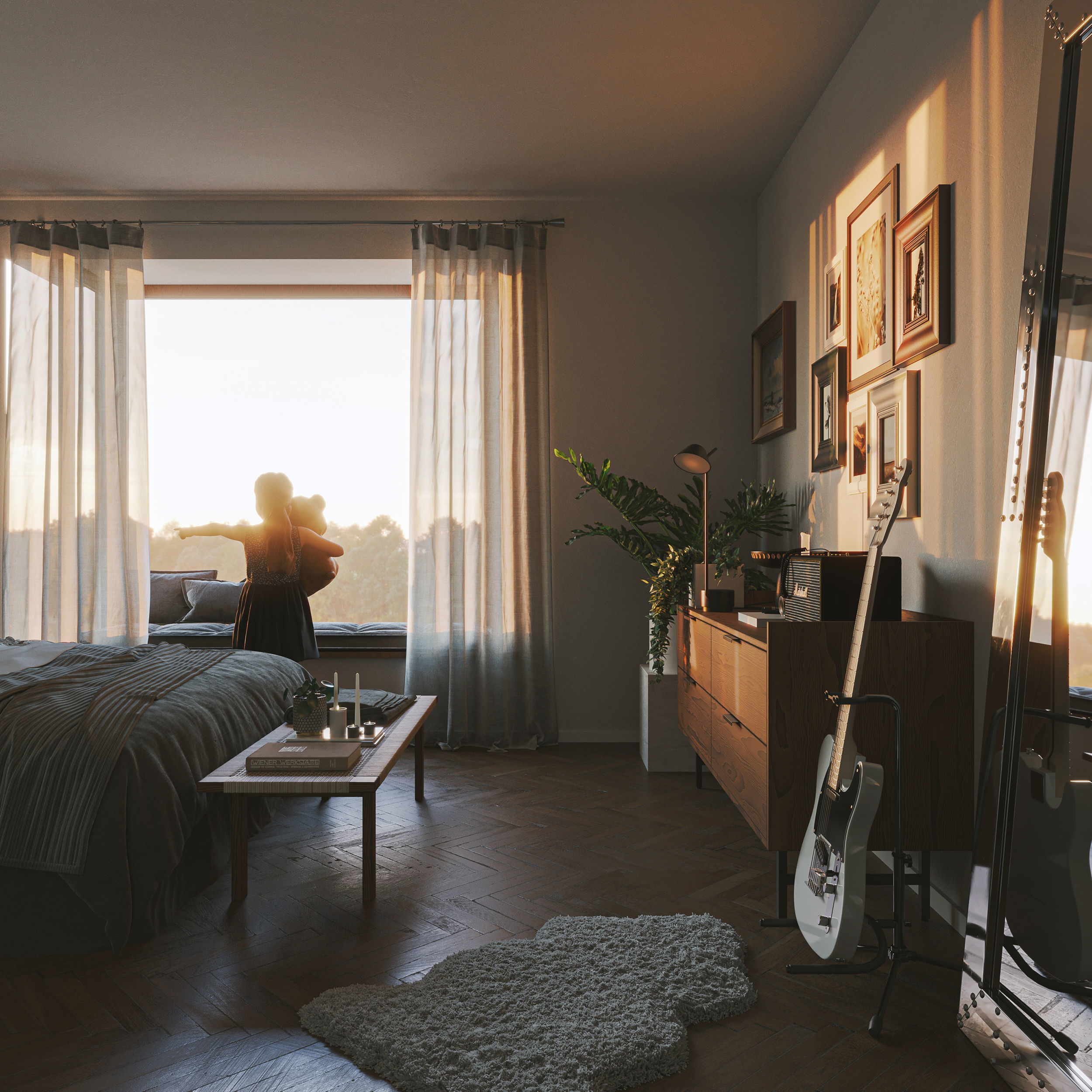 Bed room 1 3D model_3